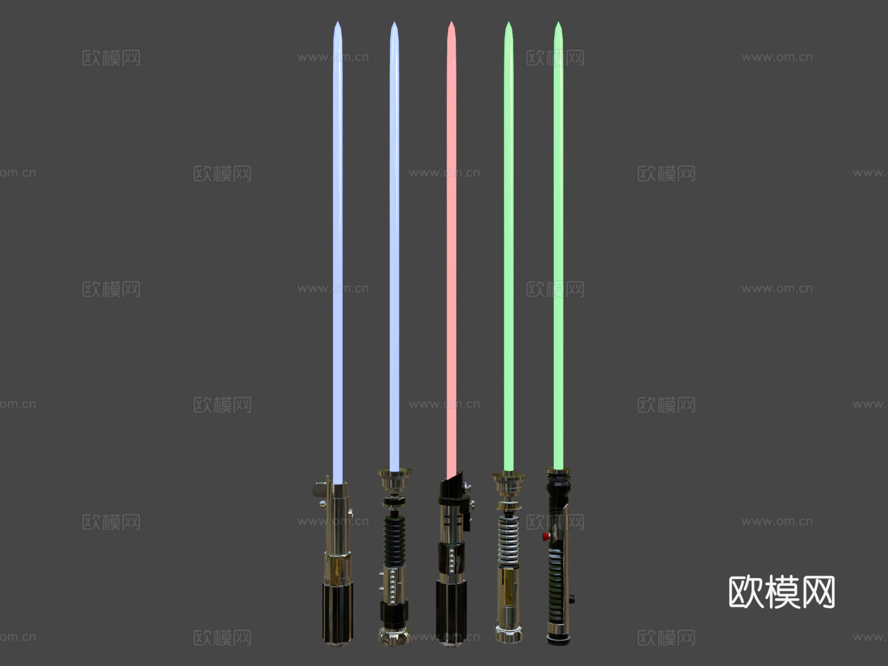 光剑套装星球大战3d模型下载（渲染图6）