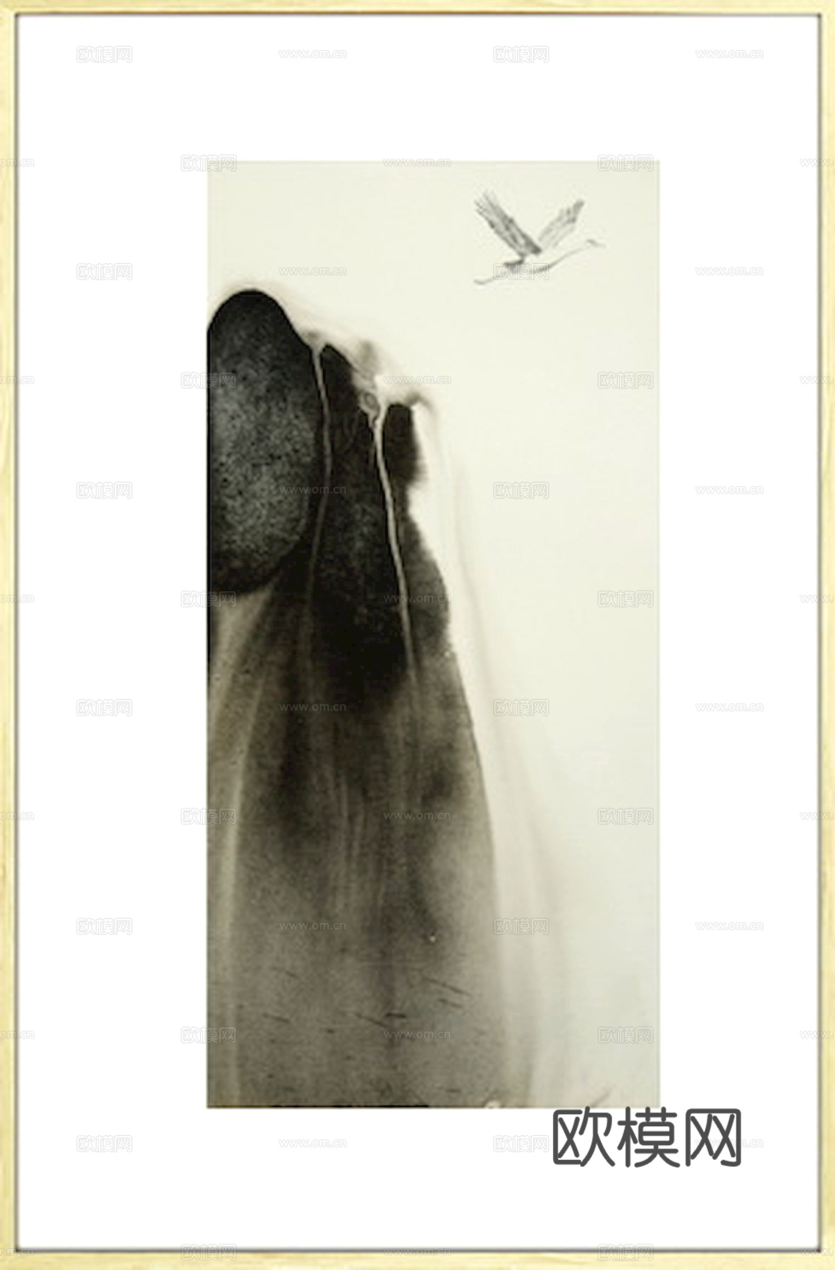 中式新中式挂画壁画水墨字画山水花鸟背景墙壁纸装饰画抽象画油画下载