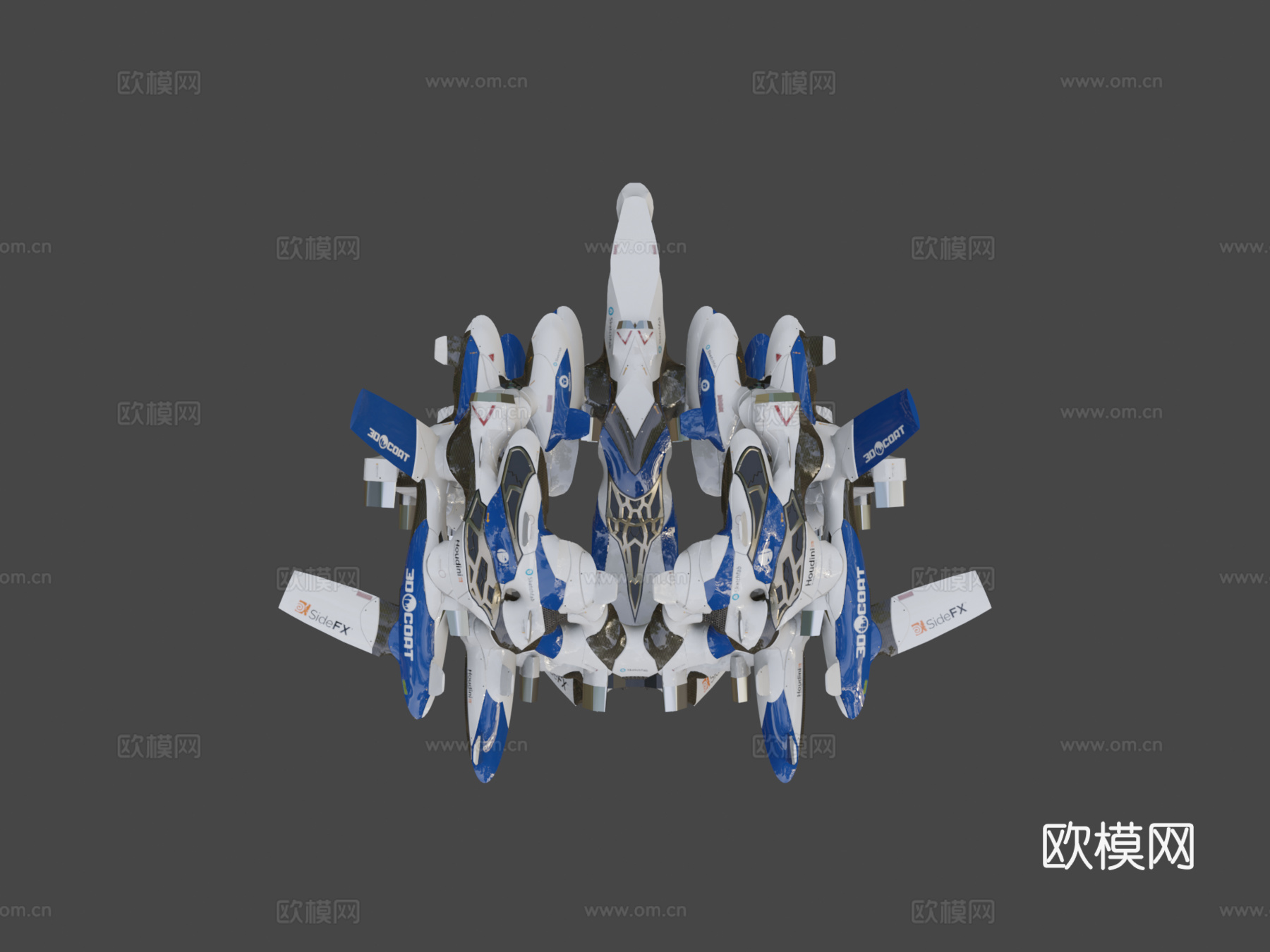 程序化硬表面建模测试9.733d模型下载（渲染图6）