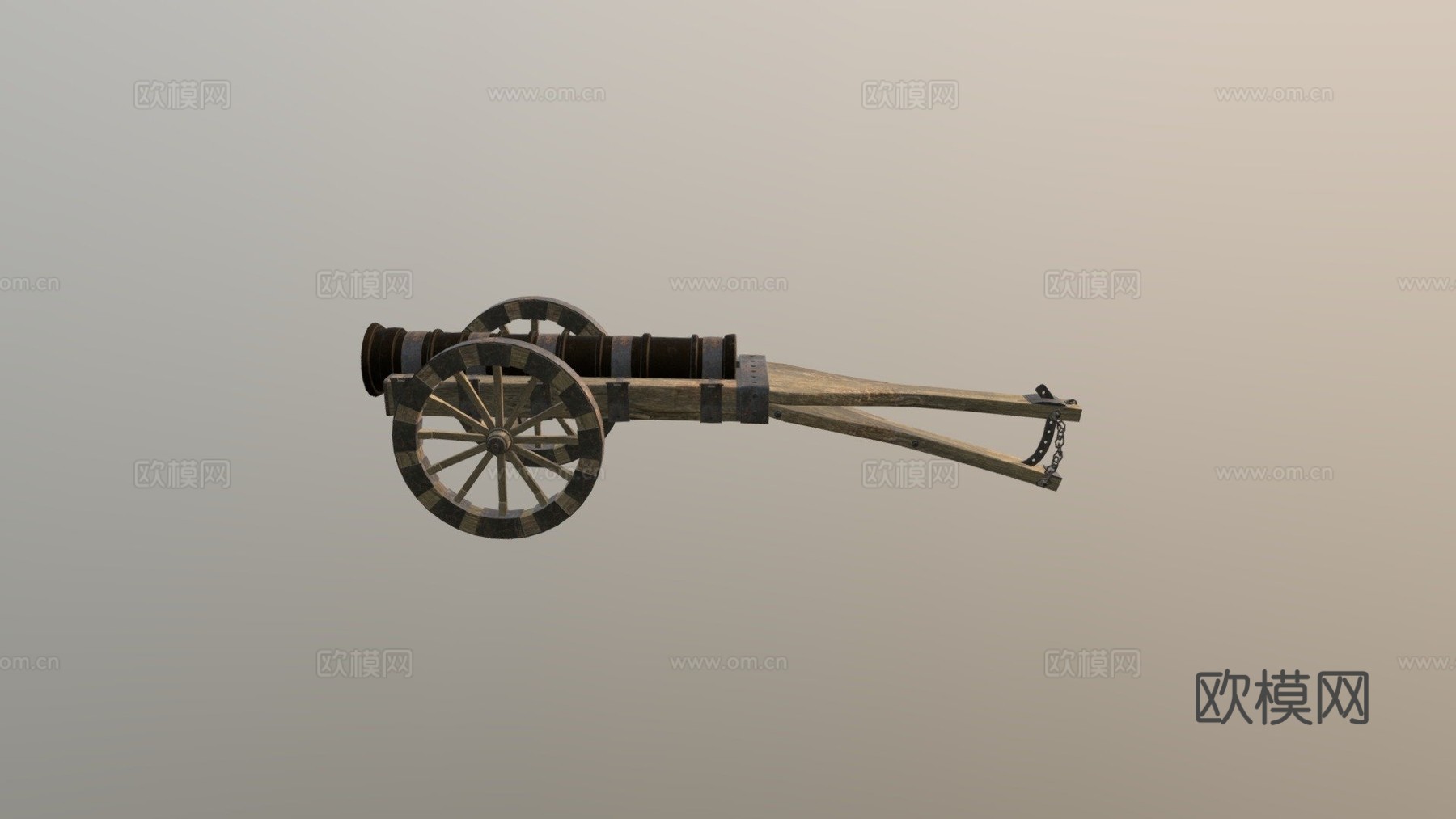 炮CG模型3d模型下载（渲染图1）