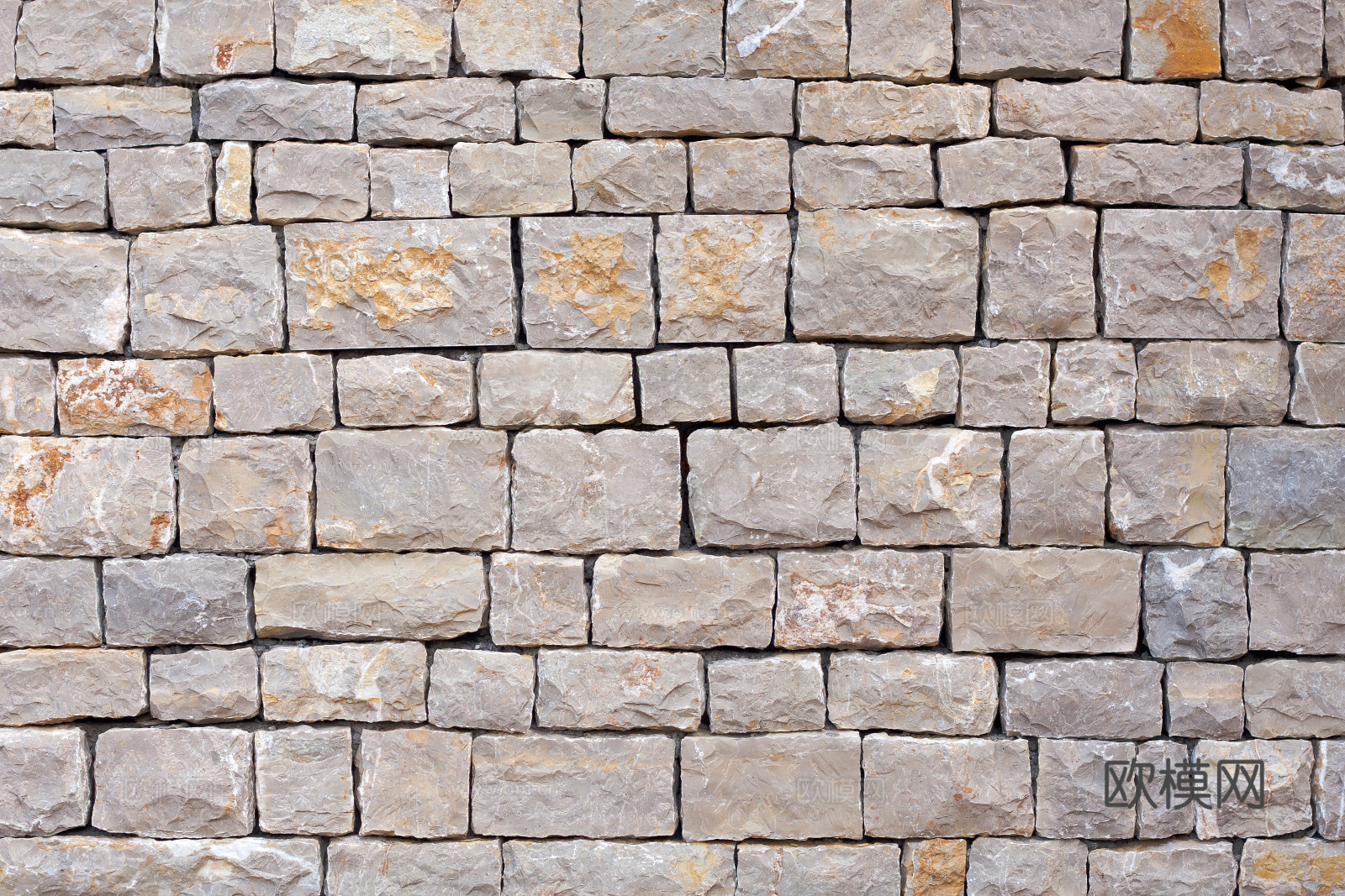 规则矩形形态干垒石，毛石墙面37