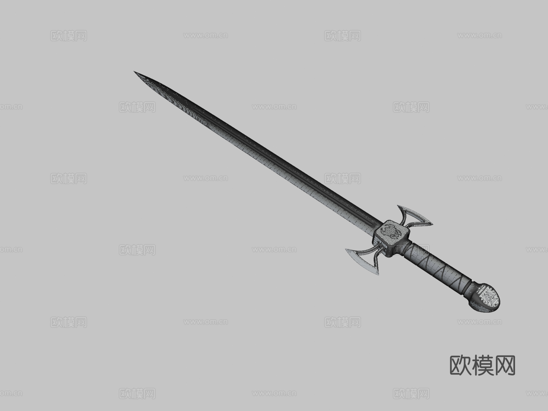 维京剑3d模型下载（渲染图2）