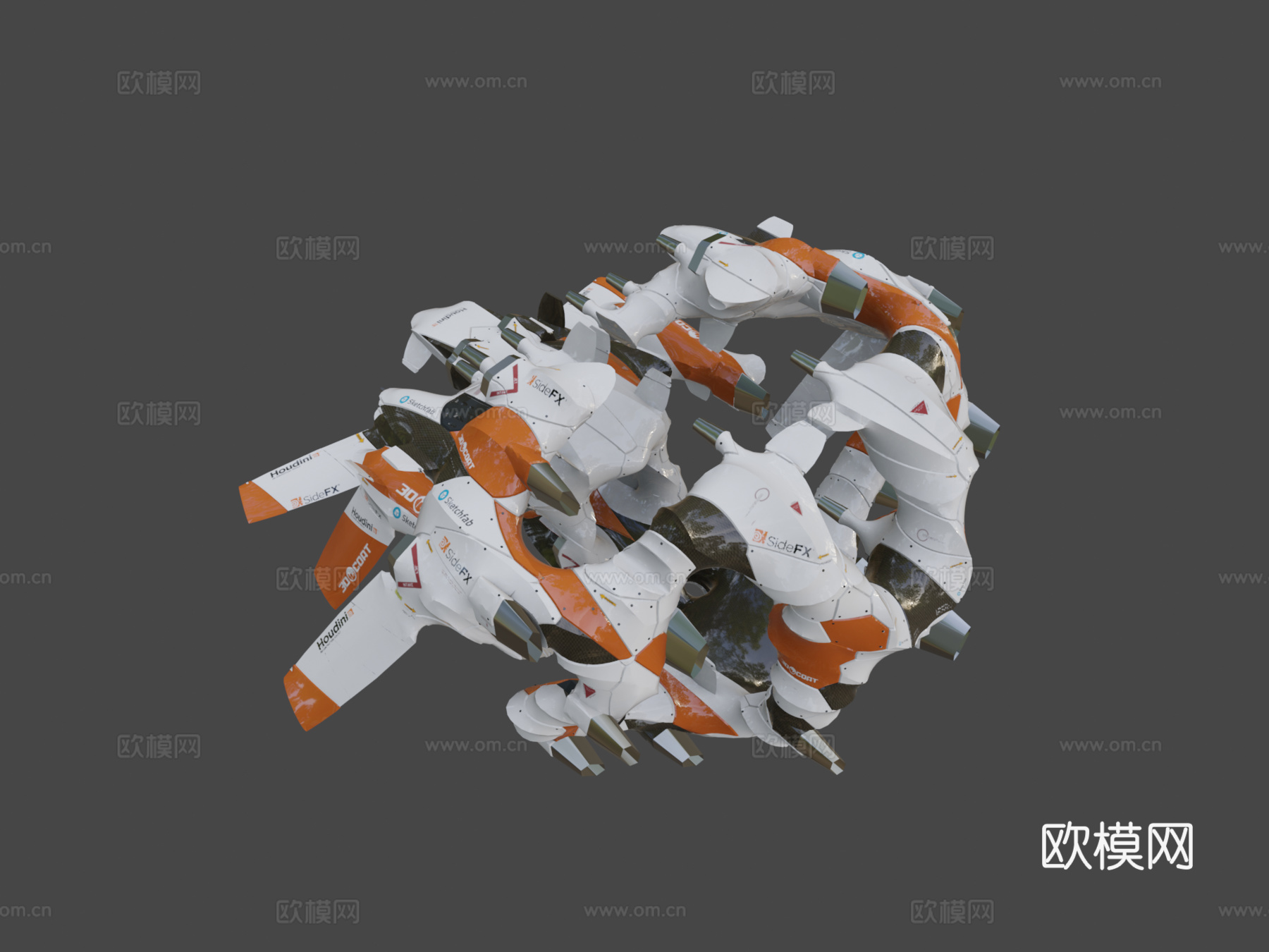 程序化硬表面建模测试9.72浅井13d模型下载（渲染图7）