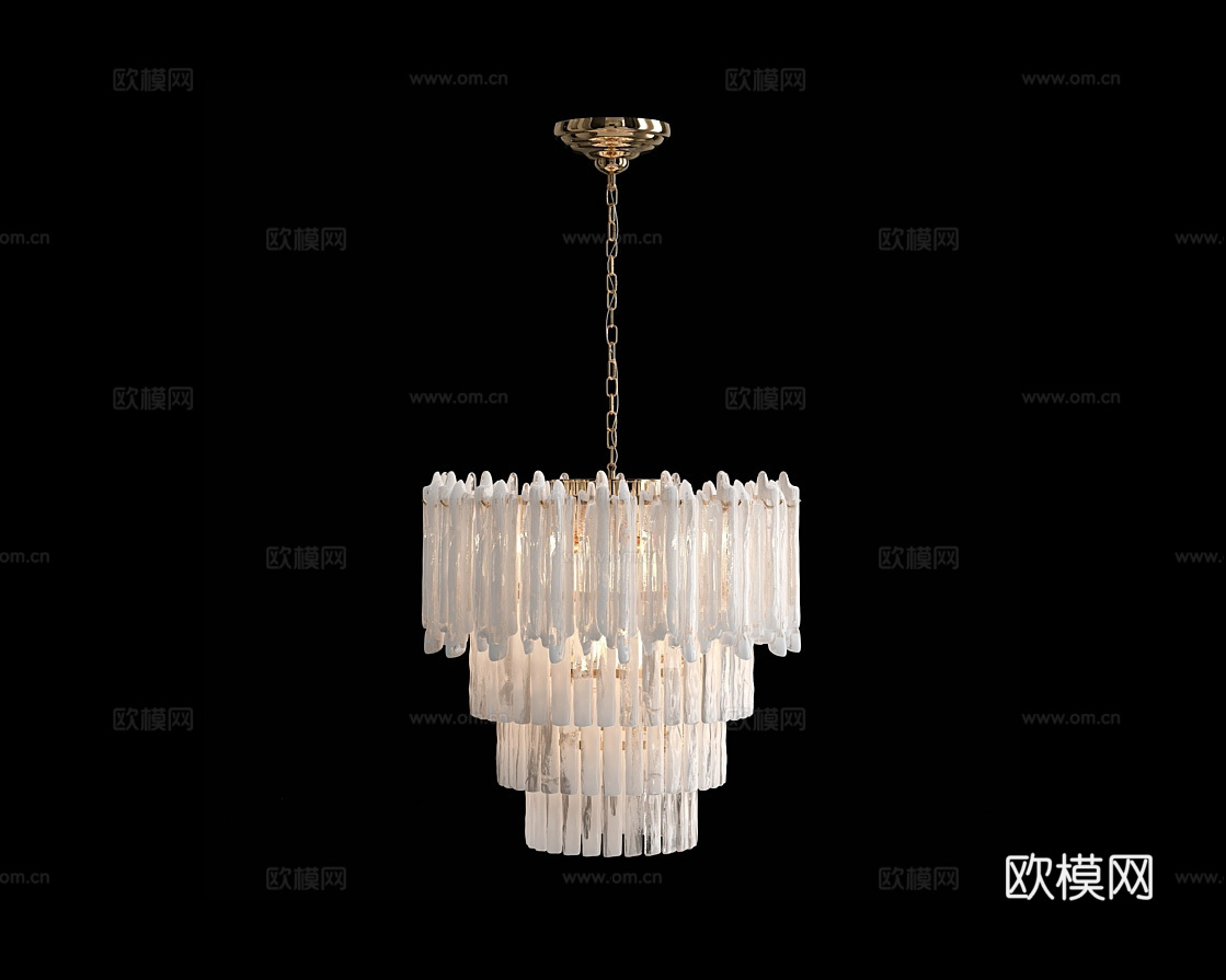 Cloyd 轻奢吊灯3d模型下载（渲染图2）