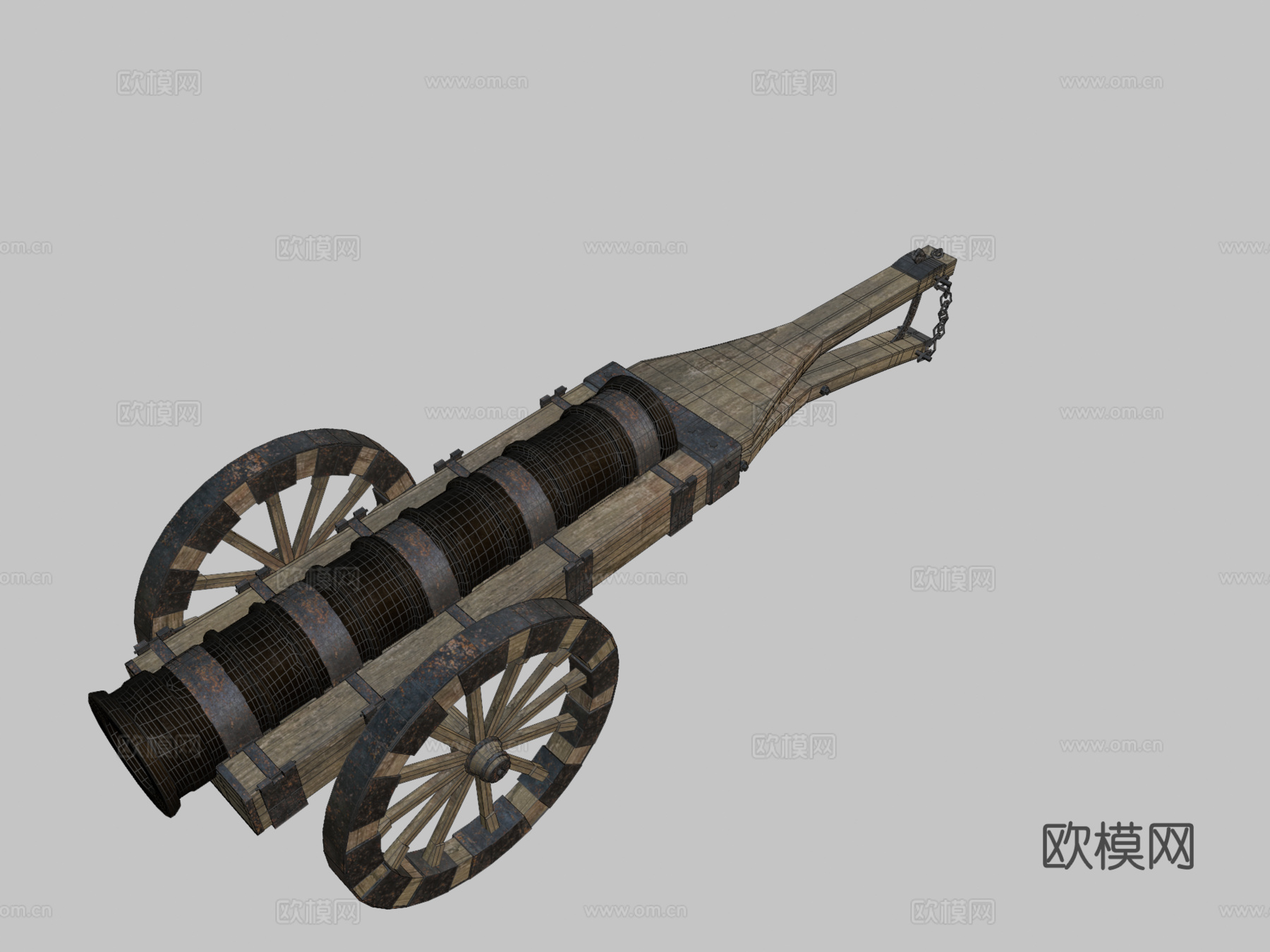 炮CG模型3d模型下载（渲染图2）