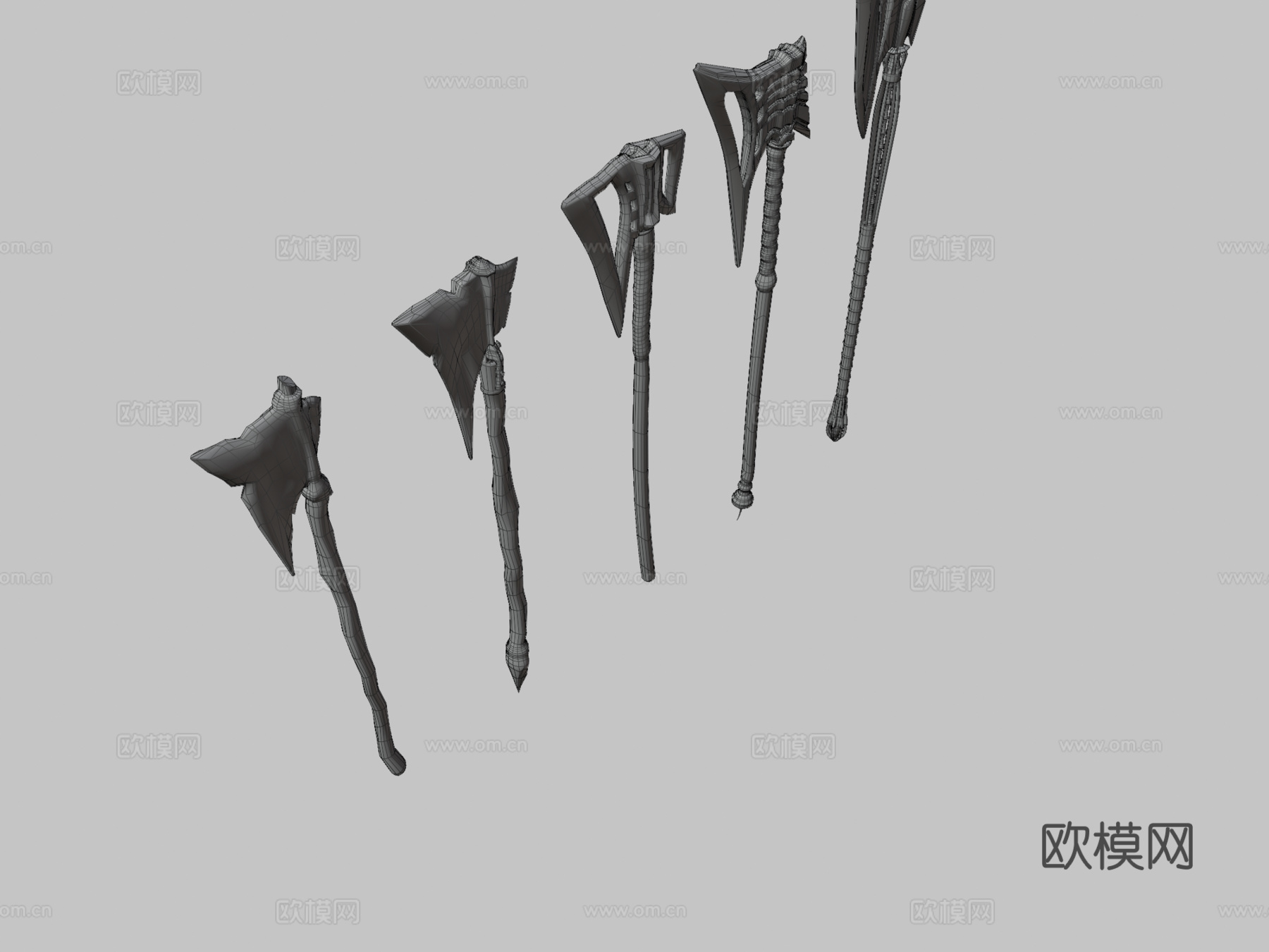 死亡猎人巨斧3d模型下载（渲染图3）