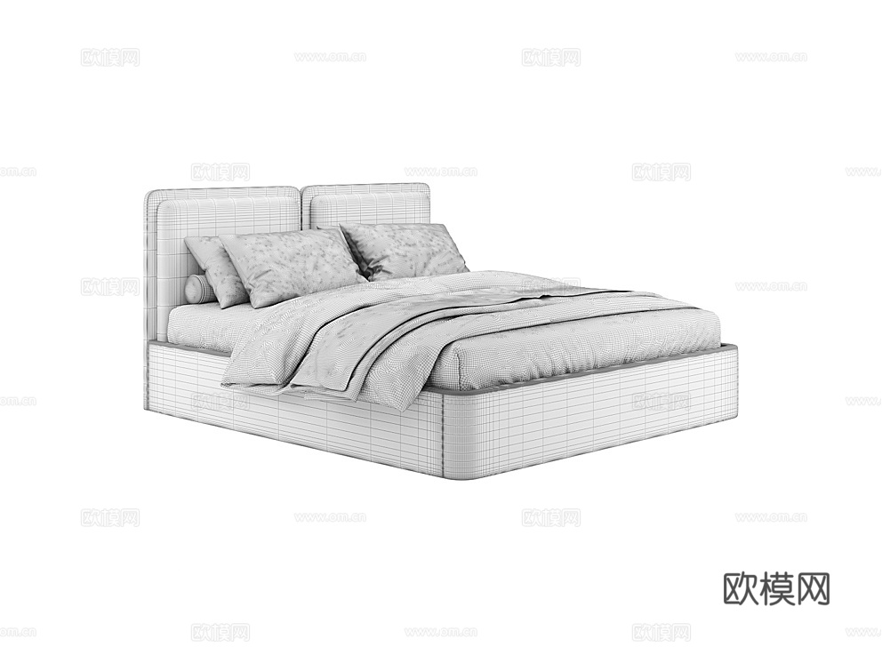 MEBELFORM 意式双人床3d模型下载（渲染图4）