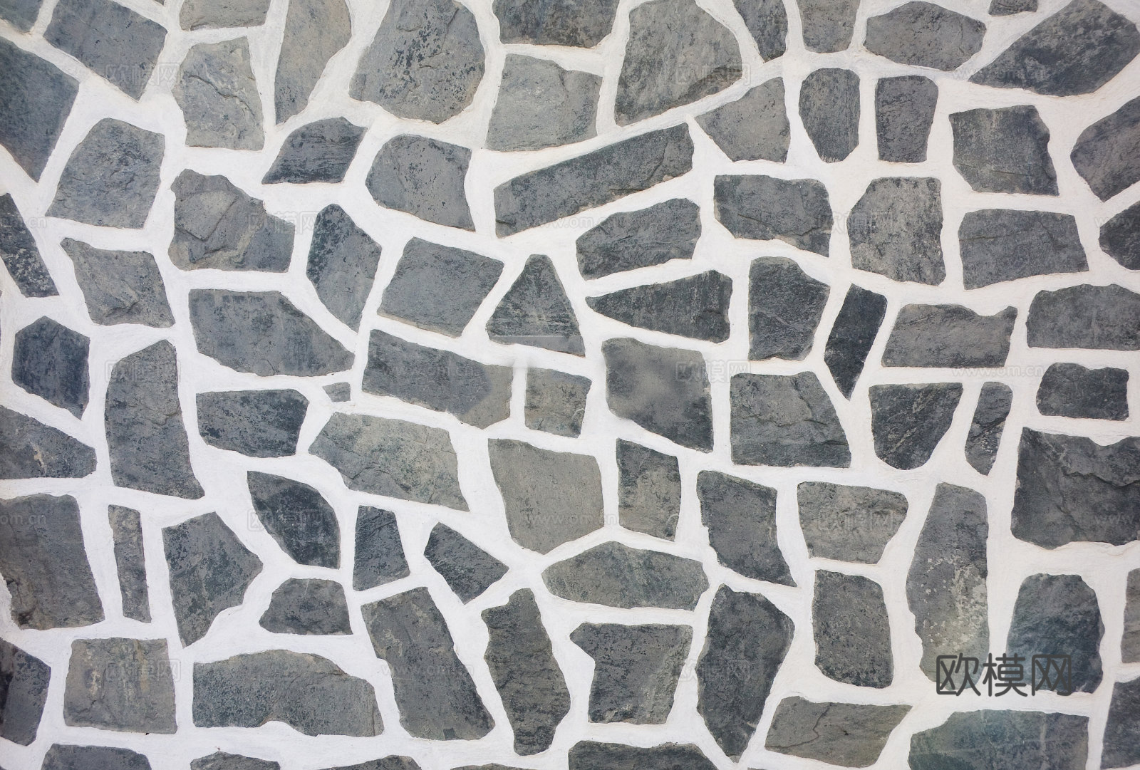 不规则多边形干垒石，自然毛石肌理30 (2)