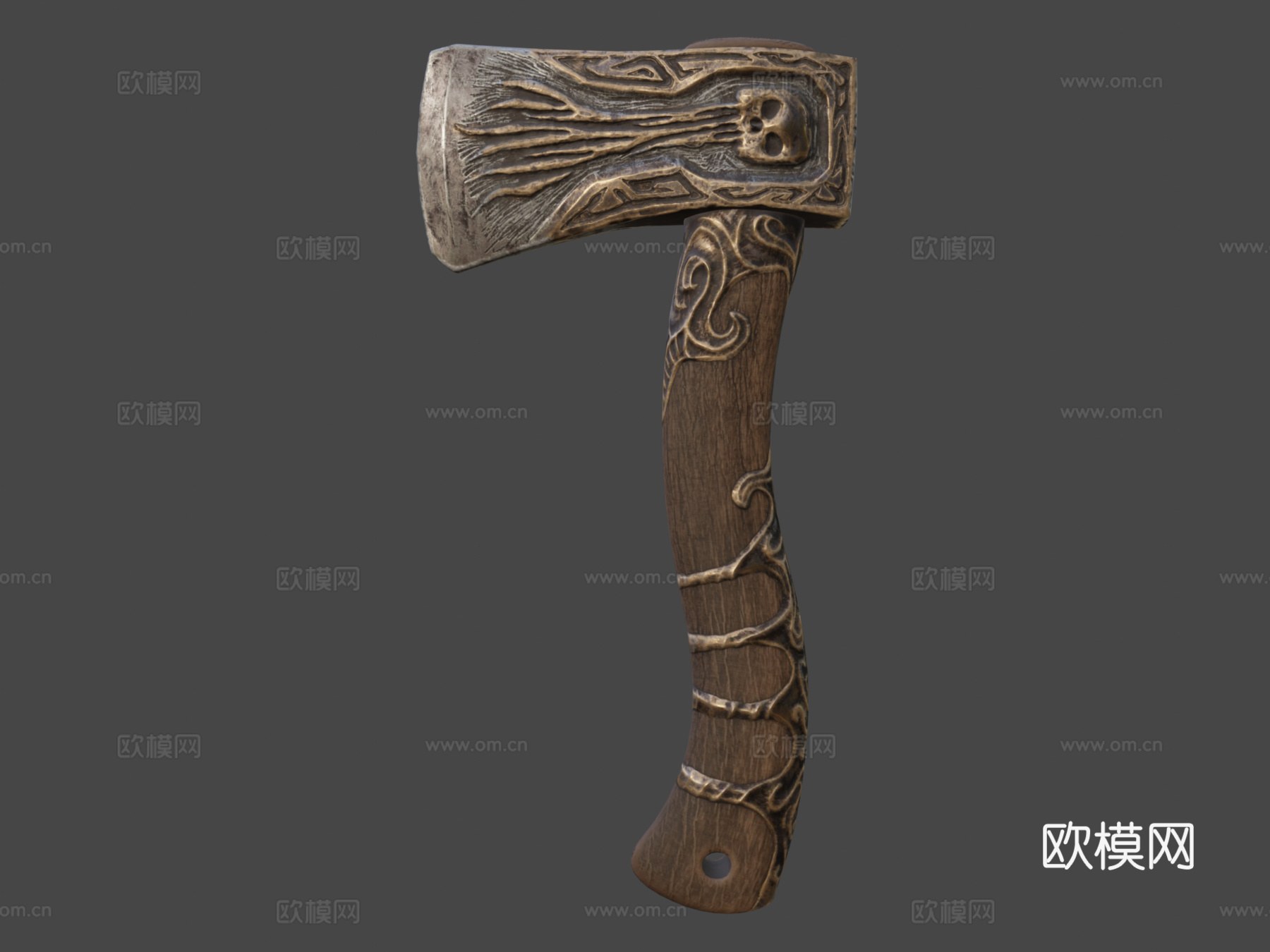 诅咒财宝手斧3d模型下载（渲染图7）