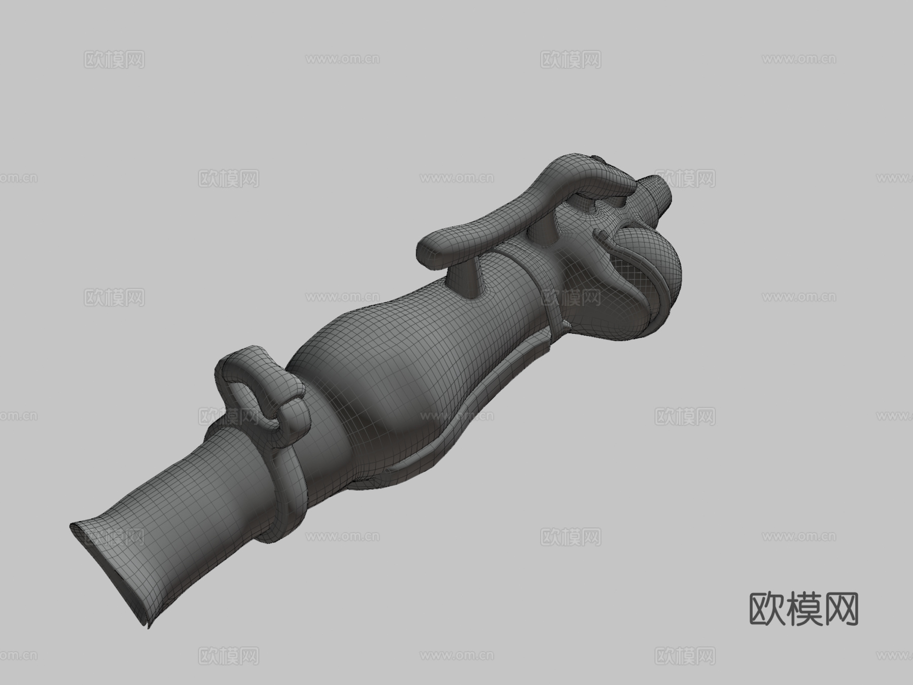 耕作加农炮3d模型下载（渲染图3）