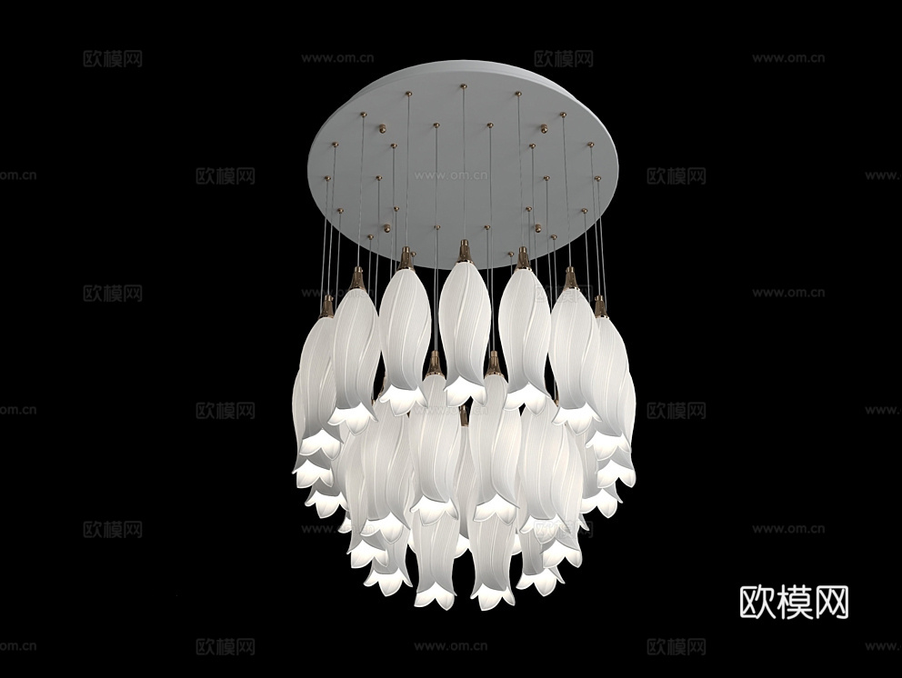 Cloyd 轻奢装饰灯 吸顶灯3d模型下载（渲染图1）