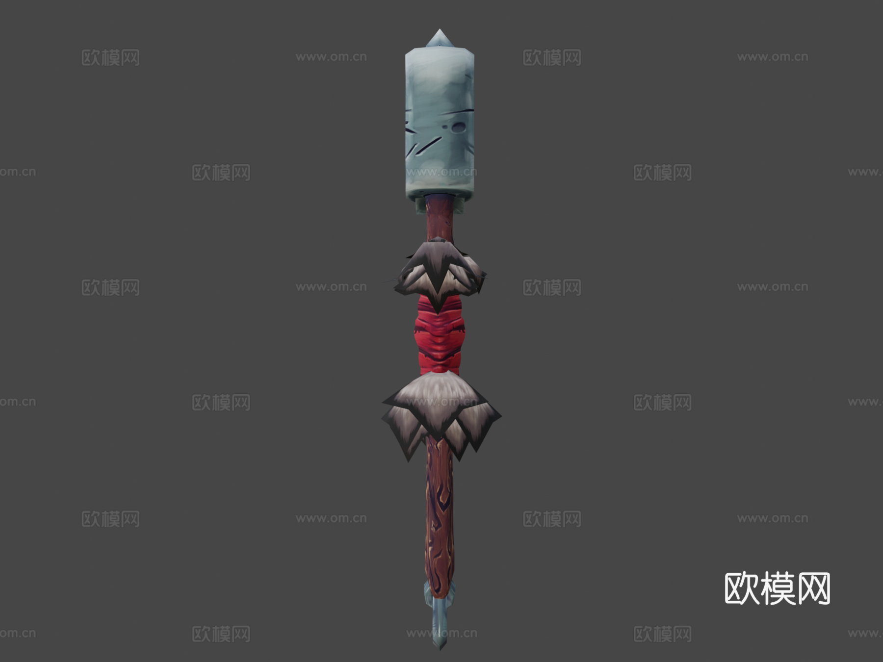 手绘战斧3d模型下载（渲染图8）