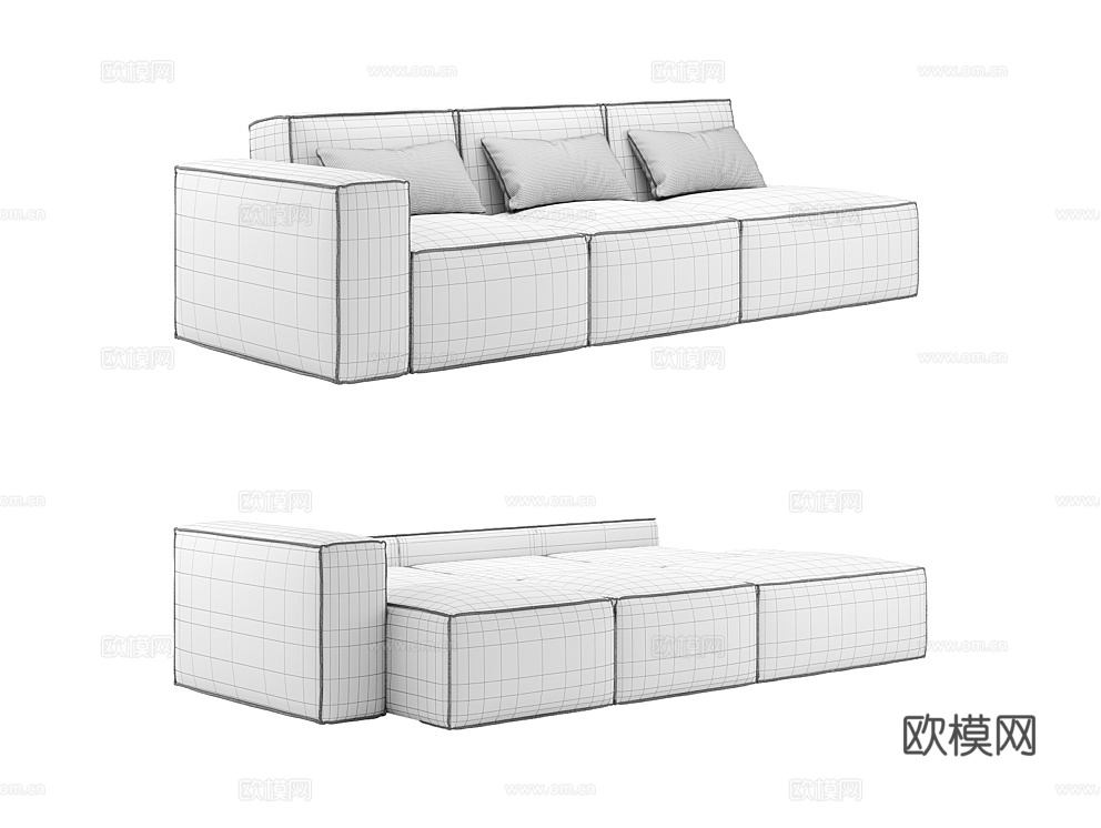 MEBELFORM 三人沙发 沙发床3d模型下载（渲染图5）