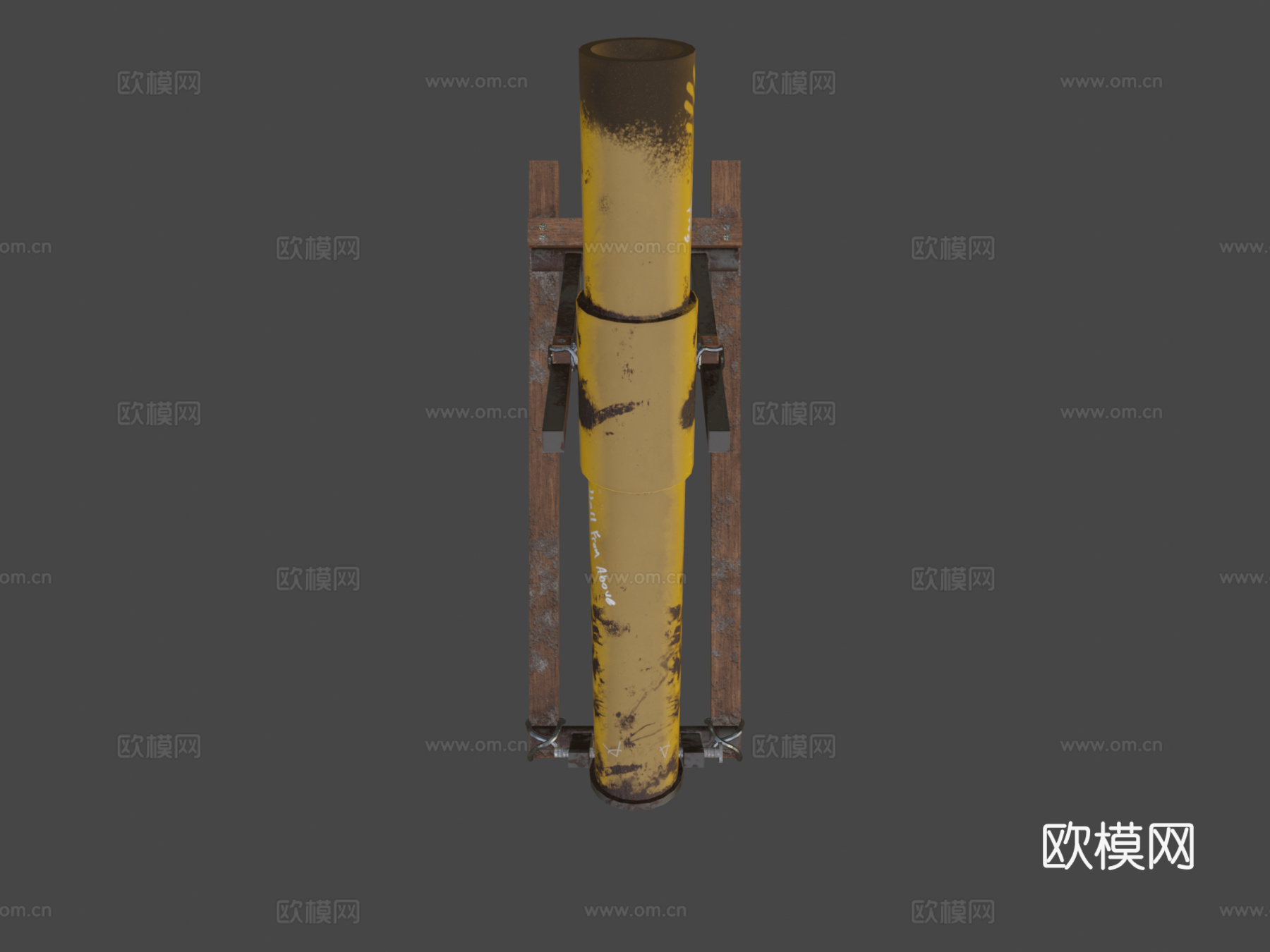 迫击炮3d模型下载（渲染图6）
