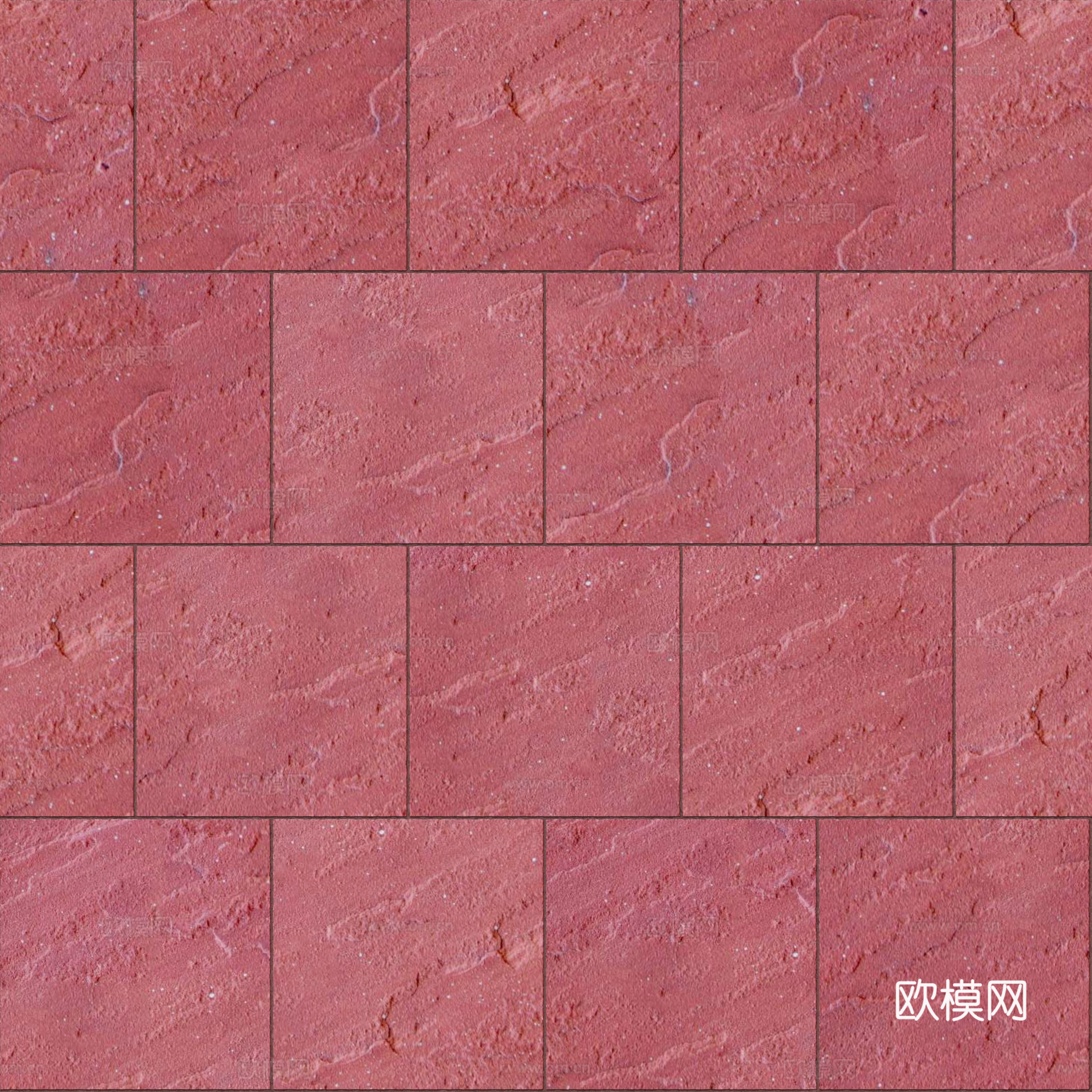 暗红色红色砂岩-方形错缝-横向34