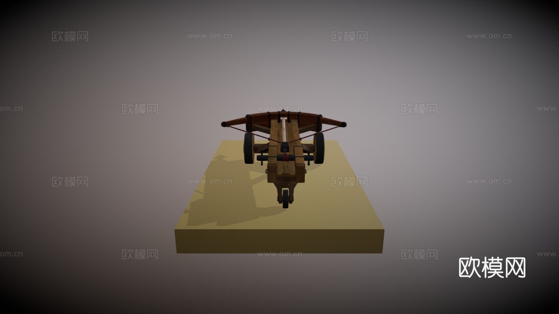 弩炮3d模型下载（渲染图1）