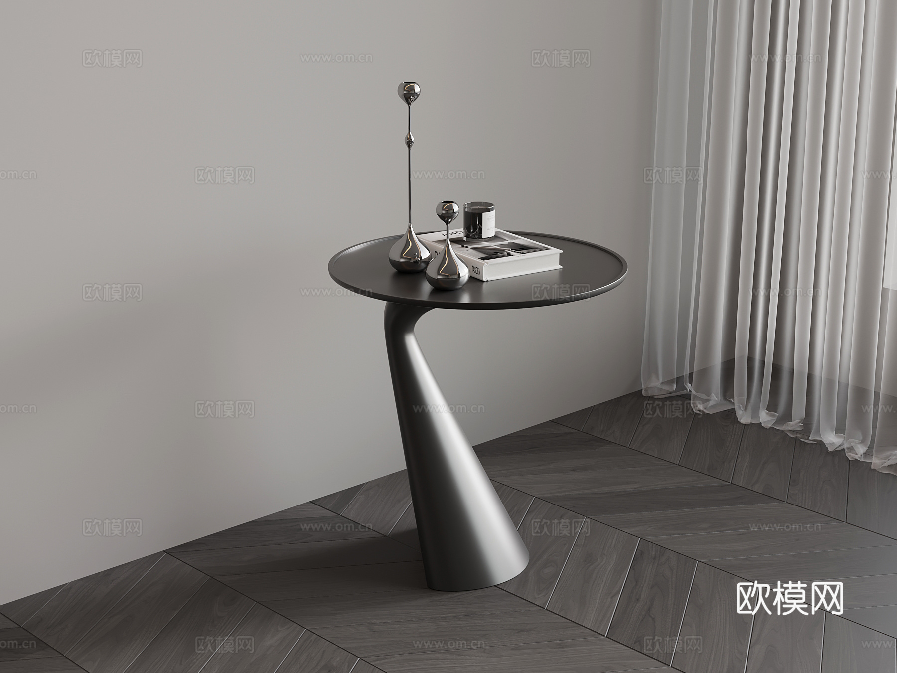 现代边几 异形边几su模型