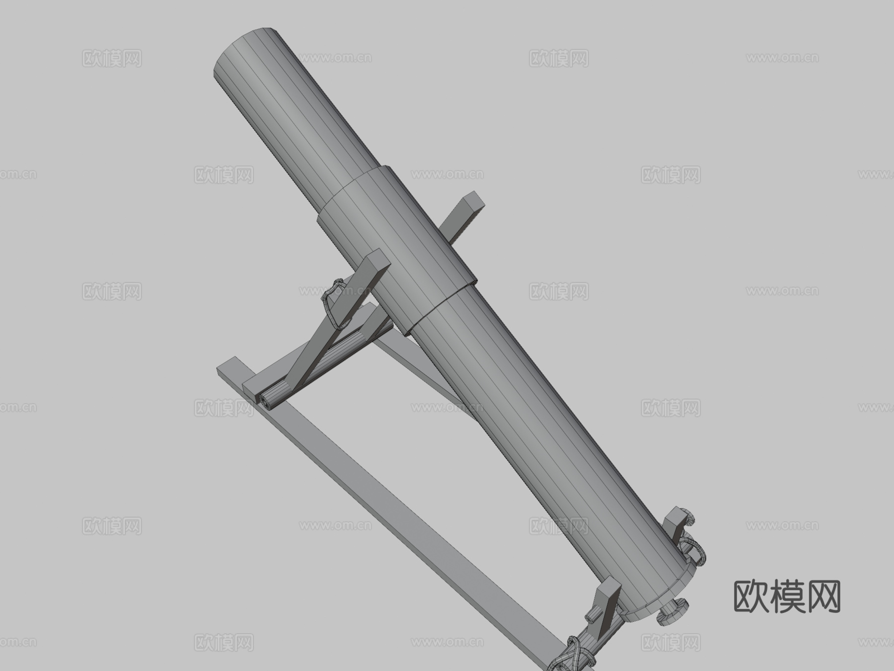 迫击炮3d模型下载（渲染图3）