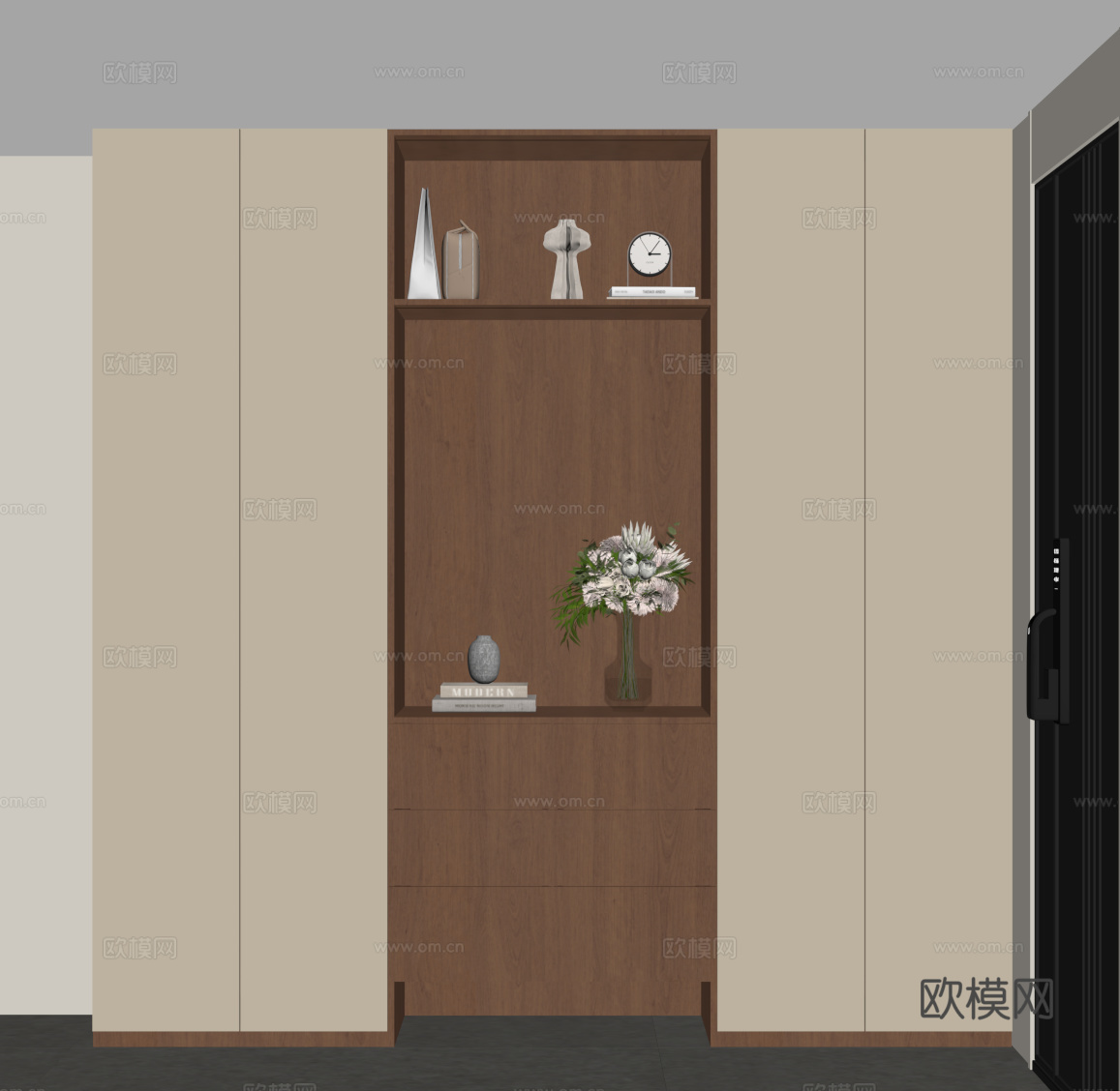 中古玄关柜 鞋柜su模型