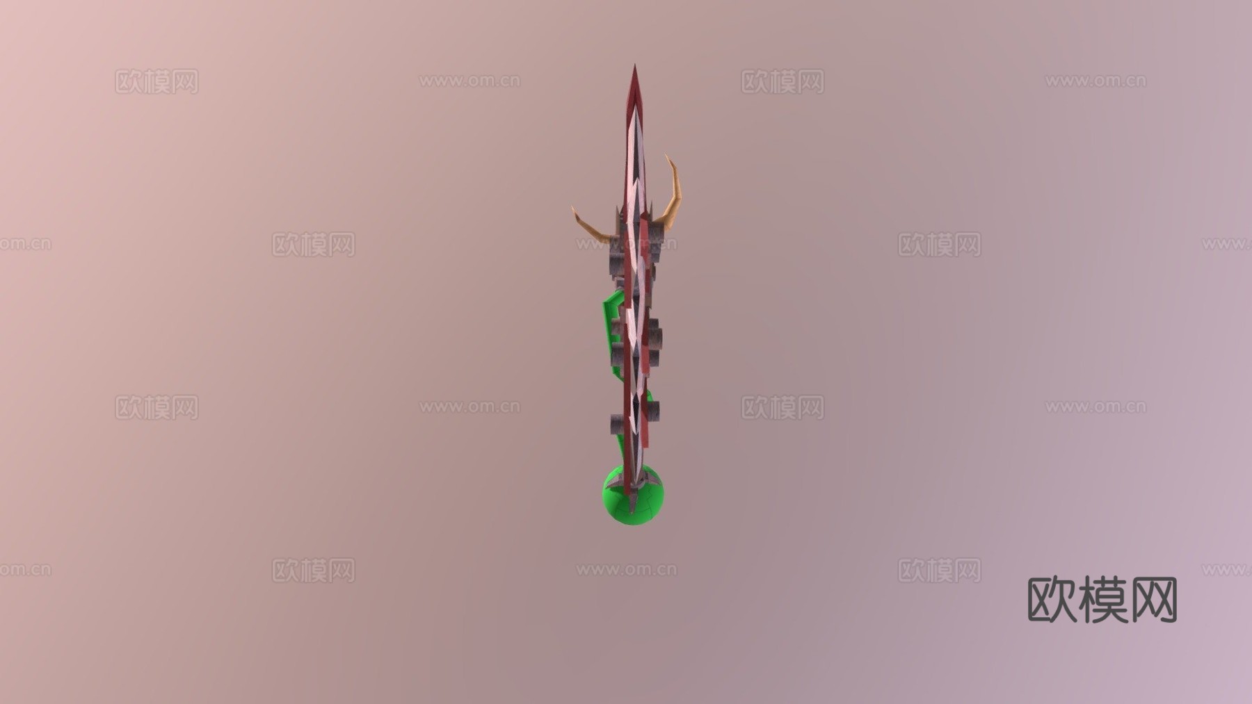 莫克砍刀3d模型下载（渲染图1）