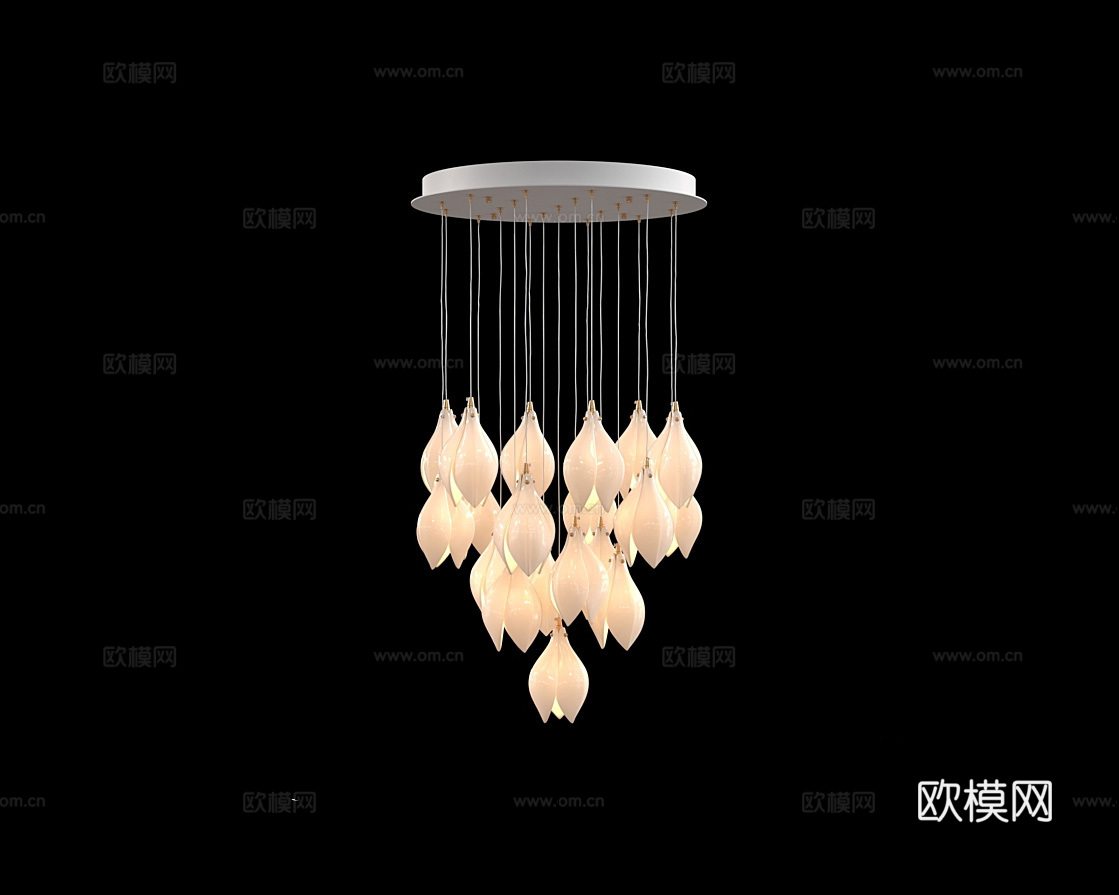 Cloyd  装饰吸顶灯3d模型下载（渲染图1）
