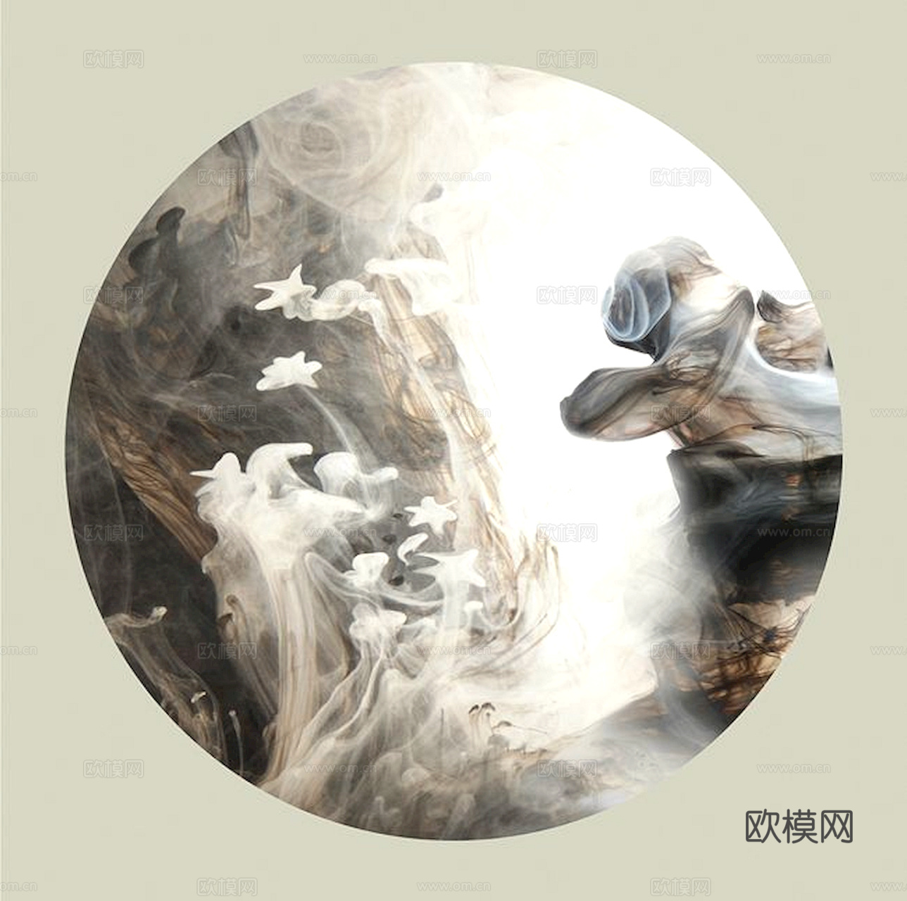 中式新中式挂画壁画水墨字画山水花鸟背景墙壁纸装饰画抽象画油画下载