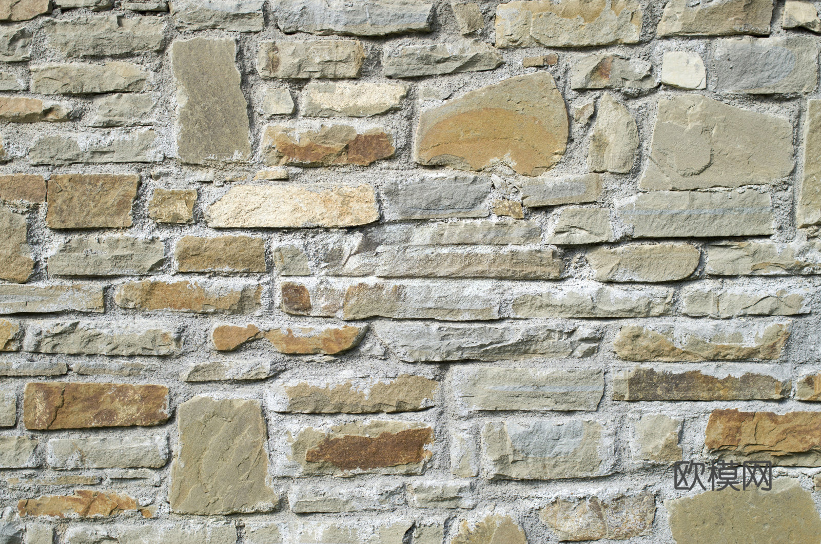 规则自然形态干垒石，毛石墙面55