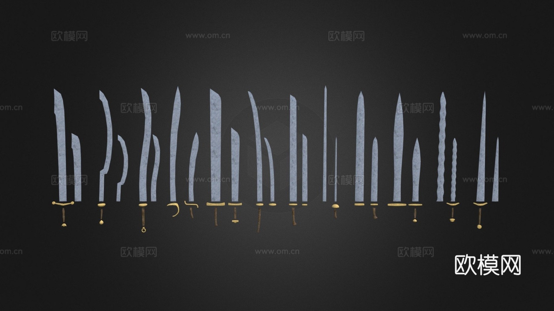 模块化剑3d模型下载（渲染图1）