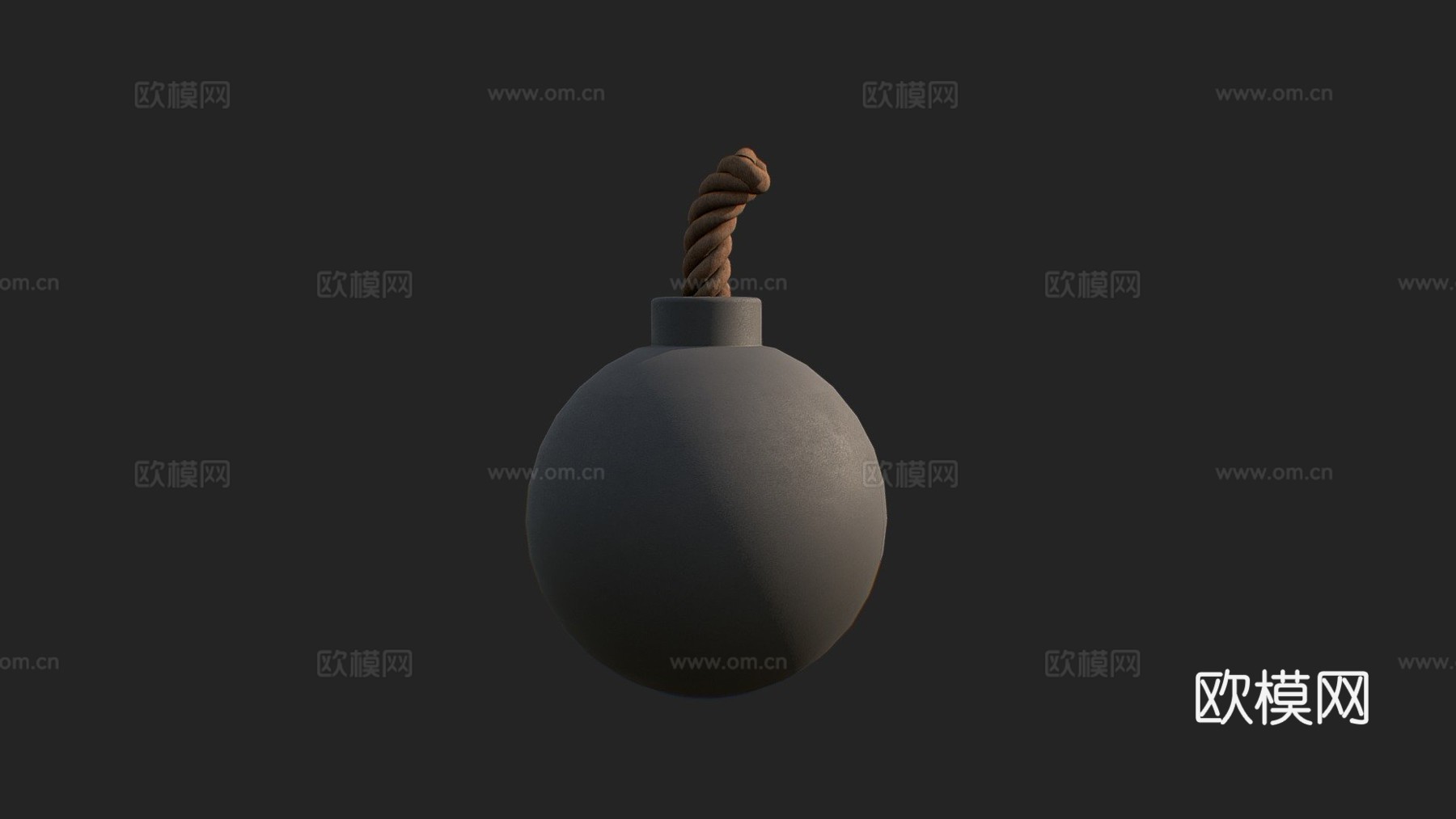 简易炸弹3d模型下载（渲染图1）