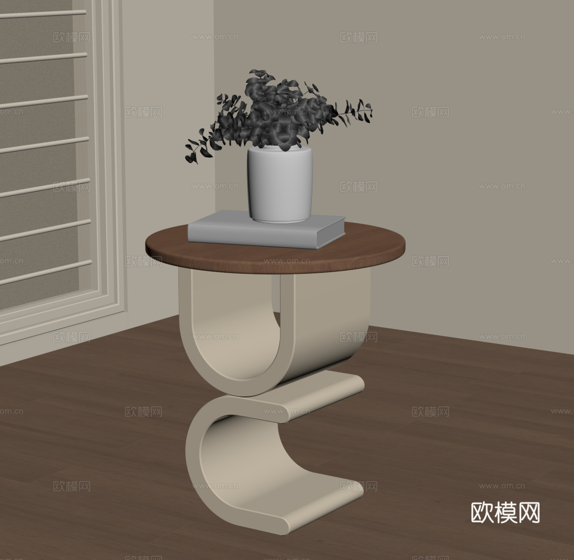 现代中古边几su模型