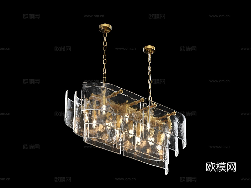 Cloyd 奢华吊灯3d模型下载（渲染图2）