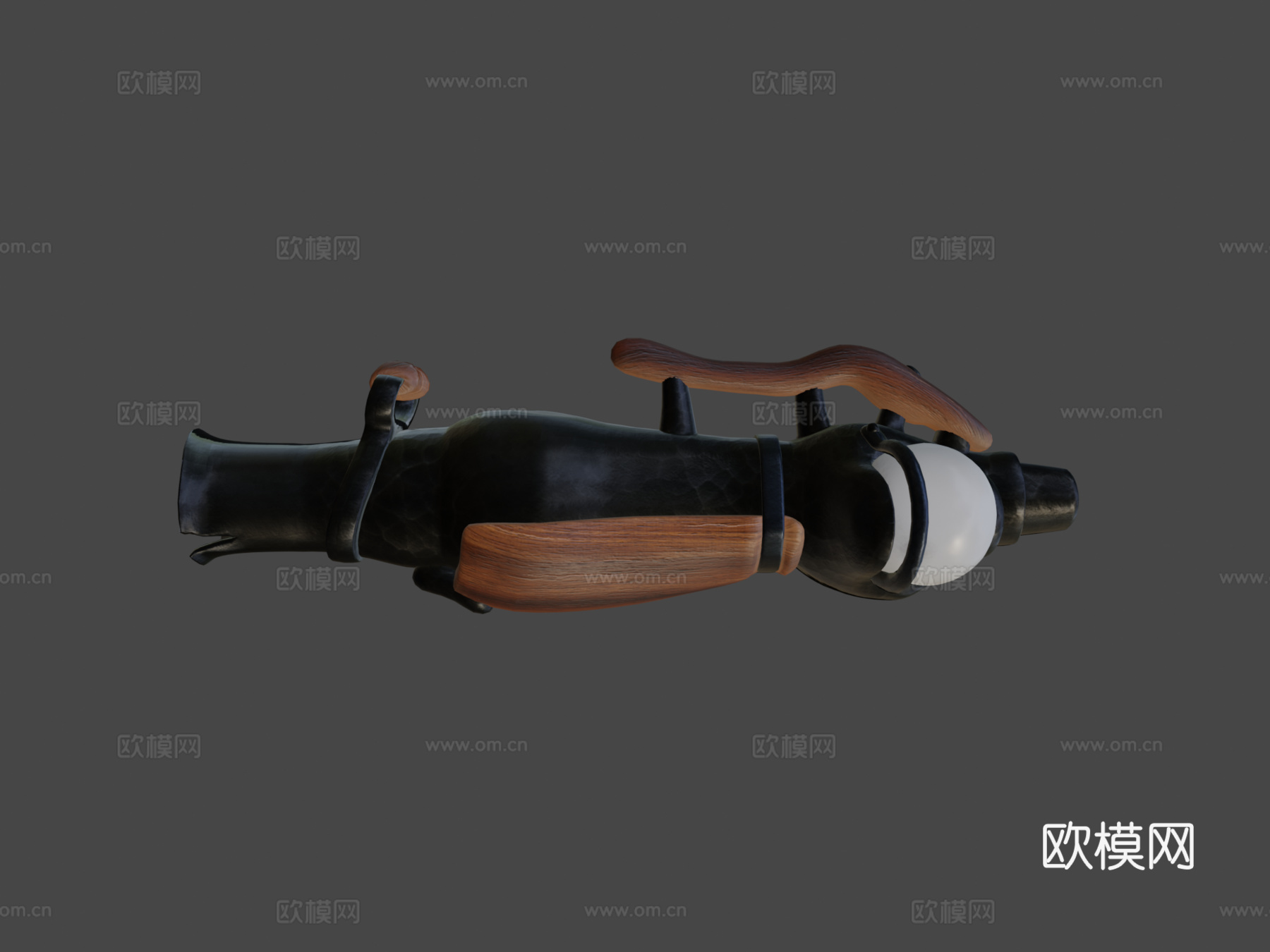 耕作加农炮3d模型下载（渲染图6）