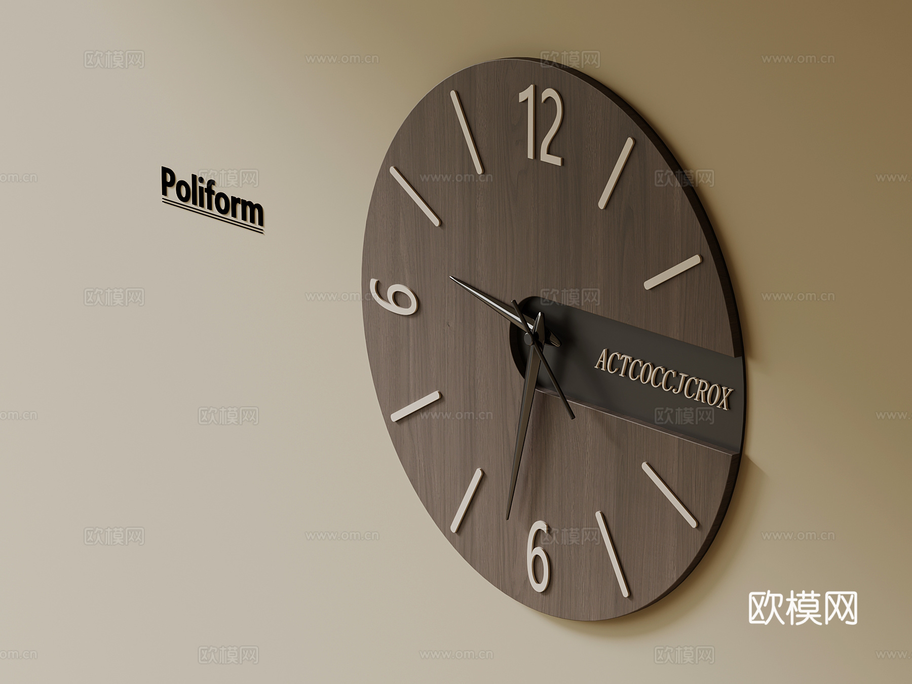 现代钟表 挂钟su模型