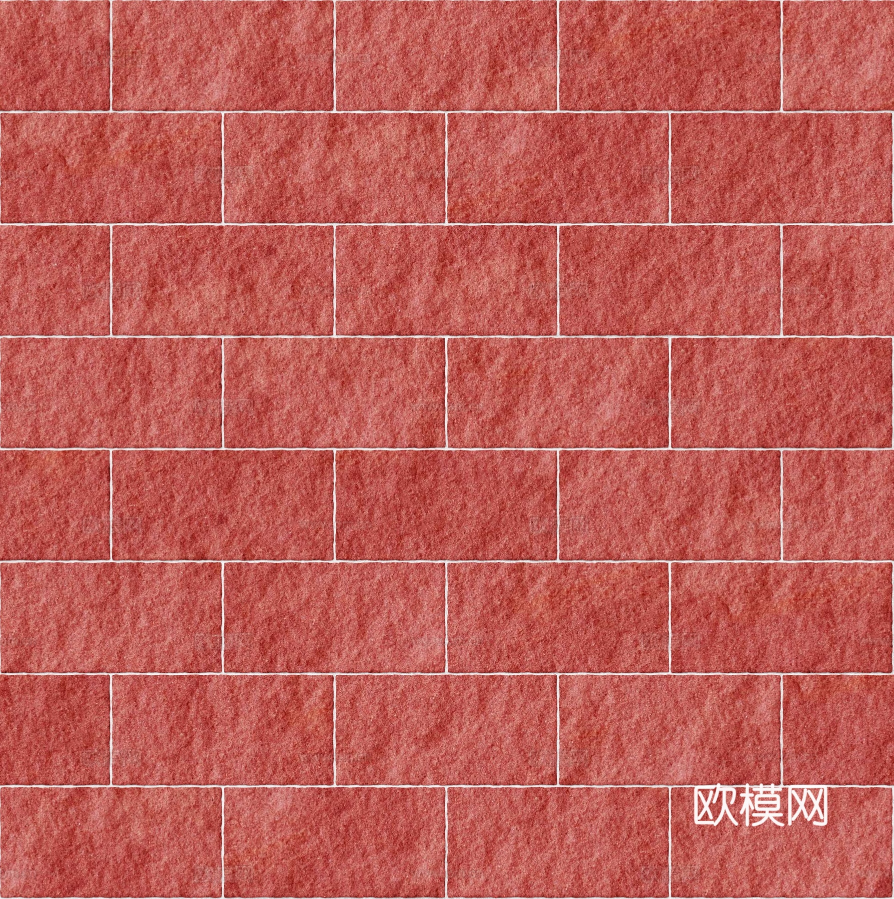暗红色红色砂岩石板-矩形错缝-横向45