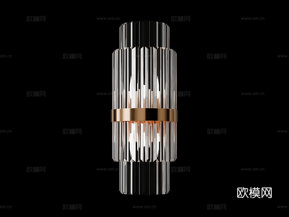 Cloyd 轻奢壁灯3d模型下载（渲染图1）