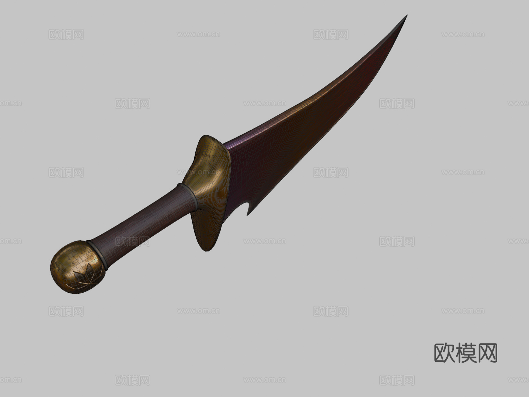 多色短刀3d模型下载（渲染图2）