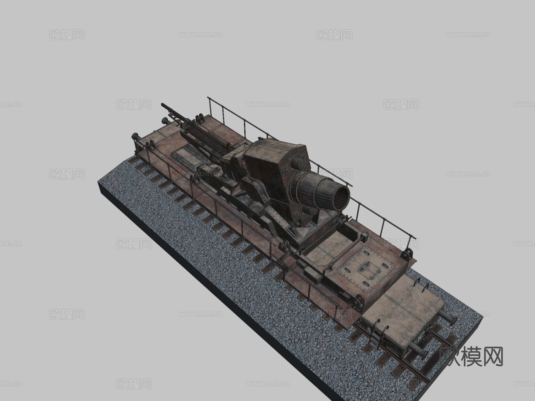 病理学2018铁路炮23d模型下载（渲染图2）