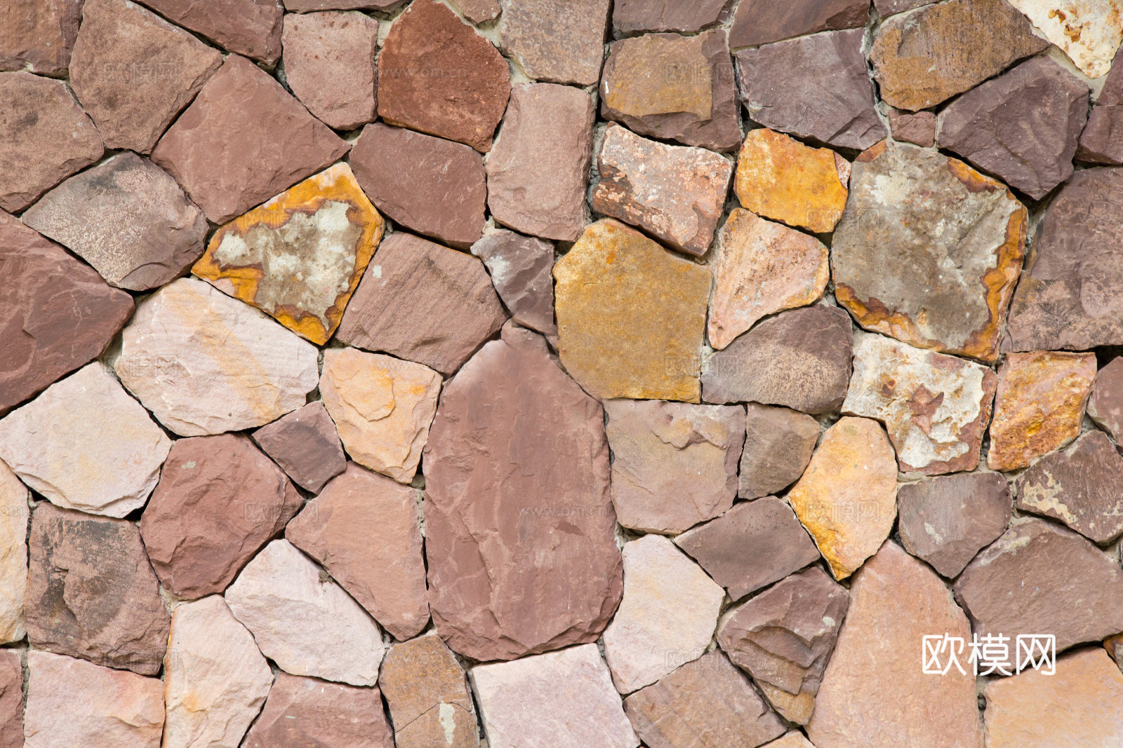 不规则多边形干垒石，自然毛石肌理32 (2)