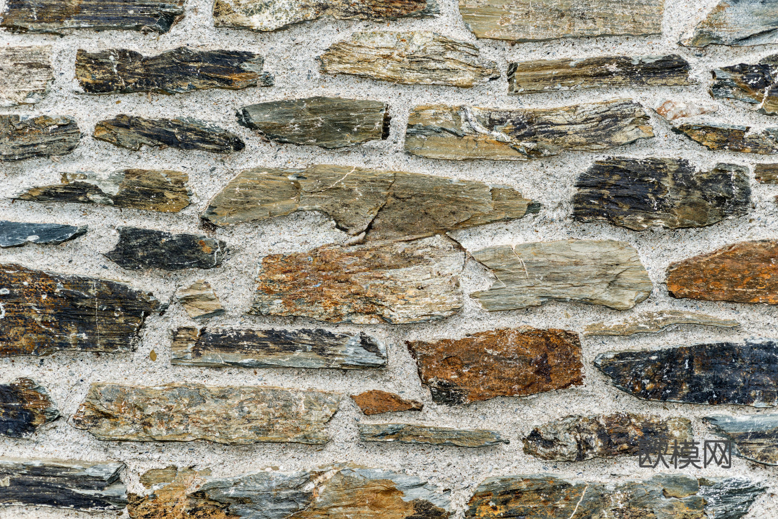 不规则多边形干垒石，自然毛石肌理84