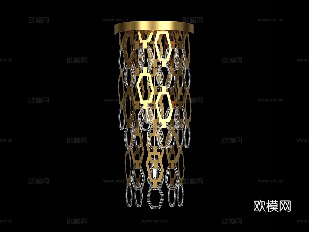 Cloyd 轻奢壁灯3d模型下载（渲染图1）