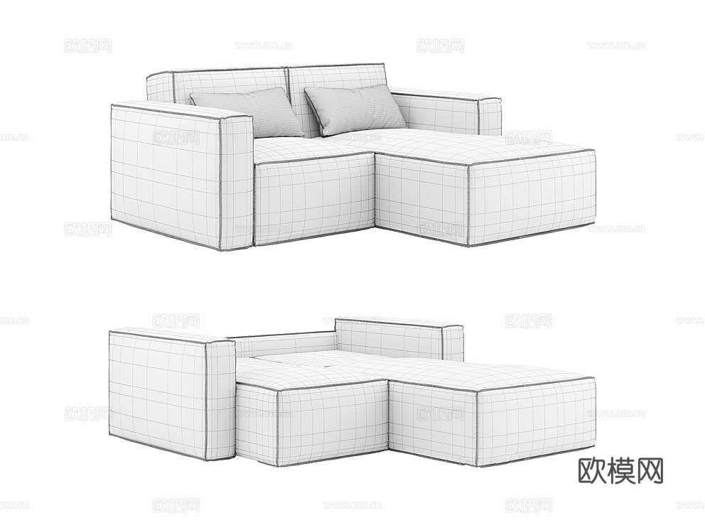MEBELFORM 二人沙发 沙发床3d模型下载（渲染图5）