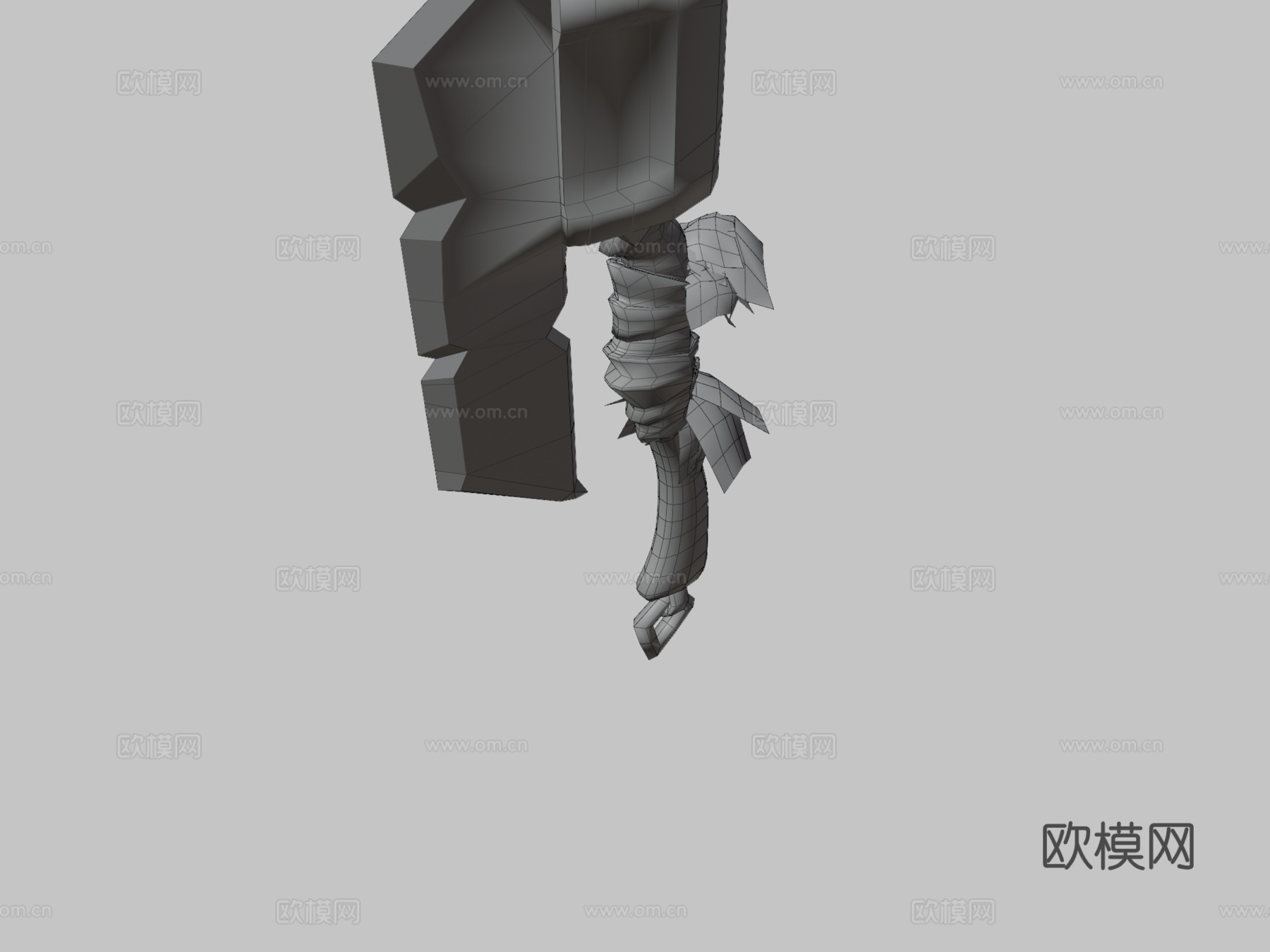 手绘战斧3d模型下载（渲染图3）