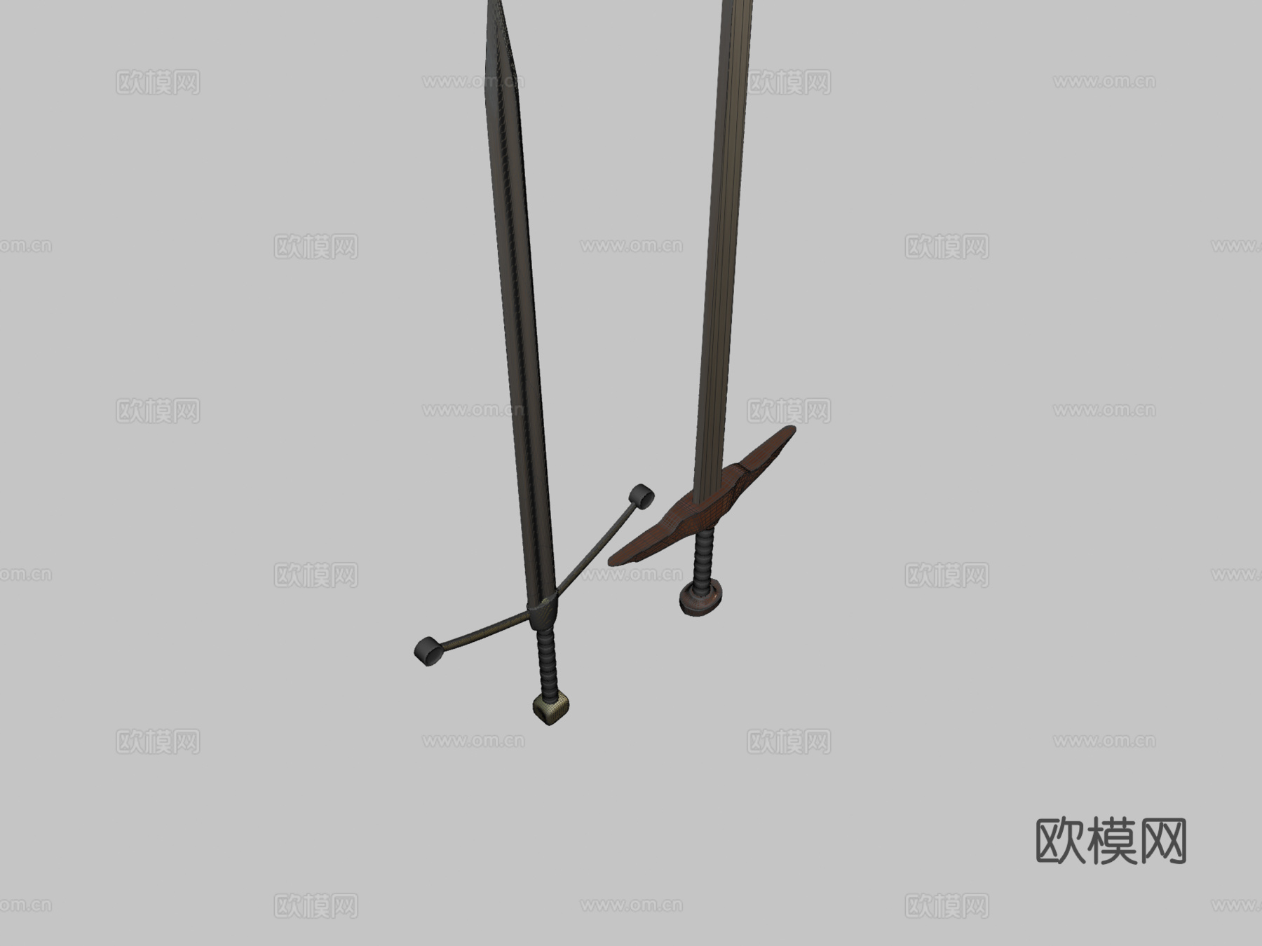 简约巨剑3d模型下载（渲染图2）