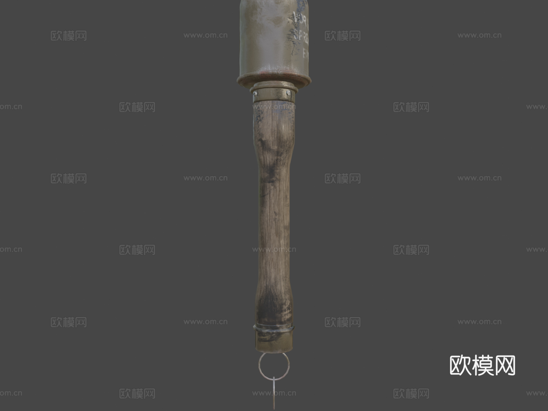 木柄手榴弹243d模型下载（渲染图6）