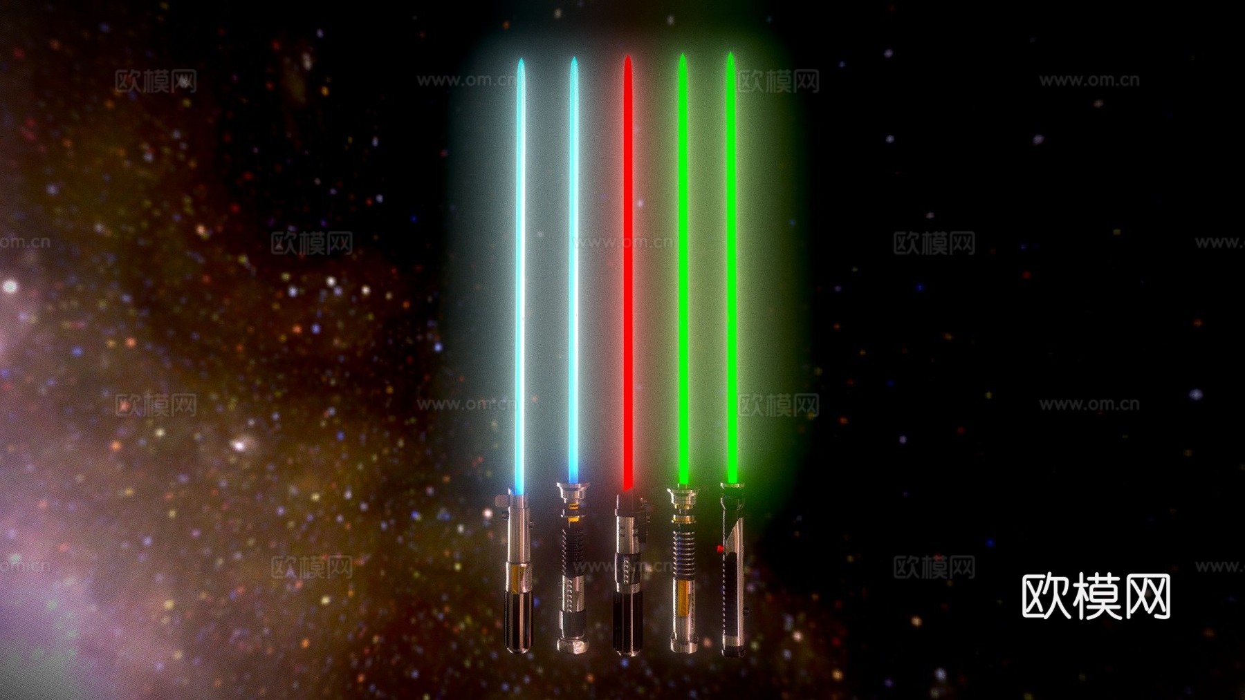光剑套装星球大战3d模型下载（渲染图1）