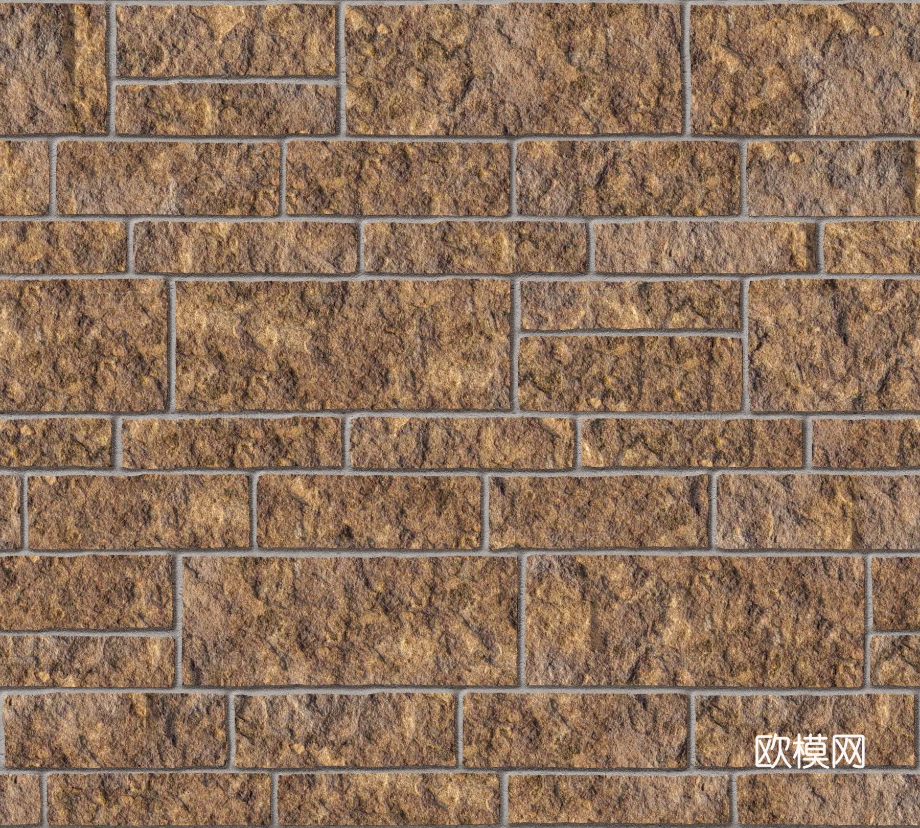 暗红色红色砂岩石板-大小错拼错缝10下载