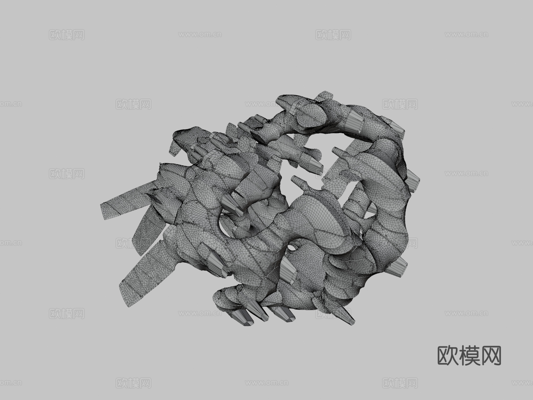 程序化硬表面建模测试9.72浅井13d模型下载（渲染图3）