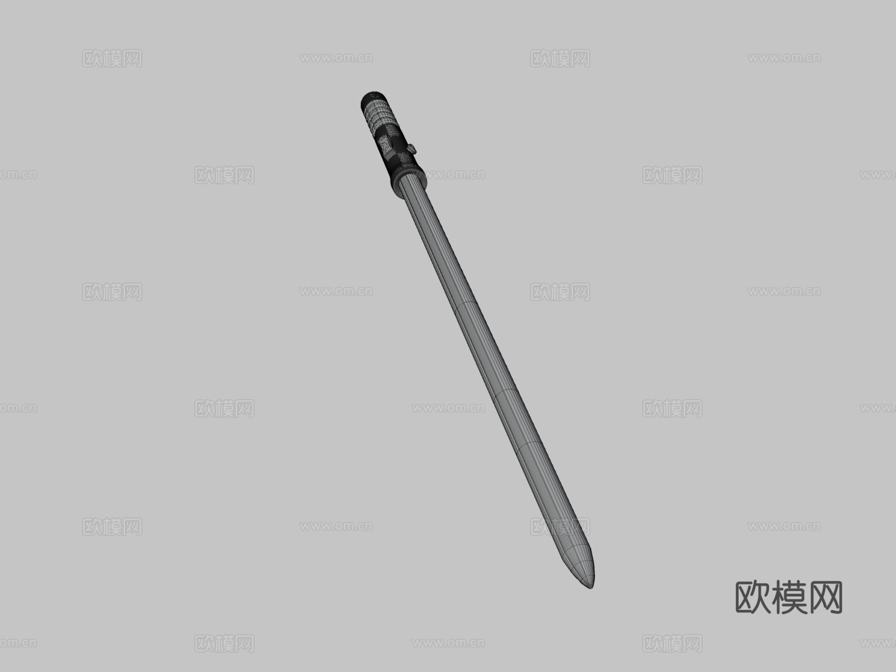 红色光剑3d模型下载（渲染图3）