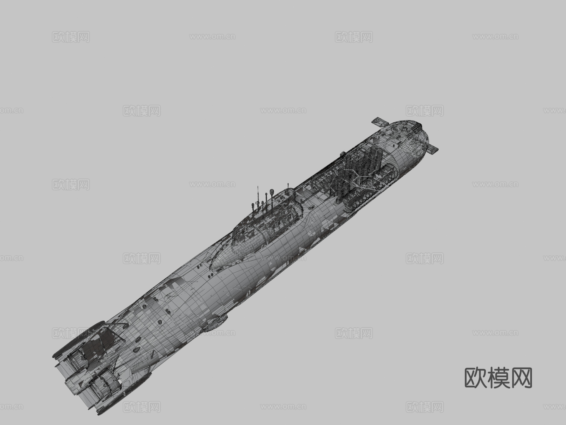 项目鲨鱼3d模型下载（渲染图3）