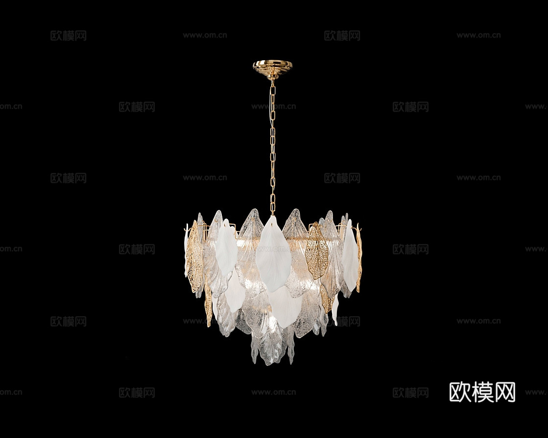 Cloyd 轻奢吊灯3d模型下载（渲染图2）